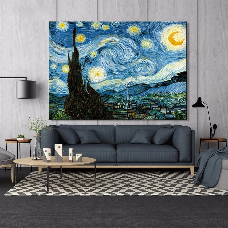 THE STARRY NIGHT By Vincent Van Gogh CANVAS PRINT