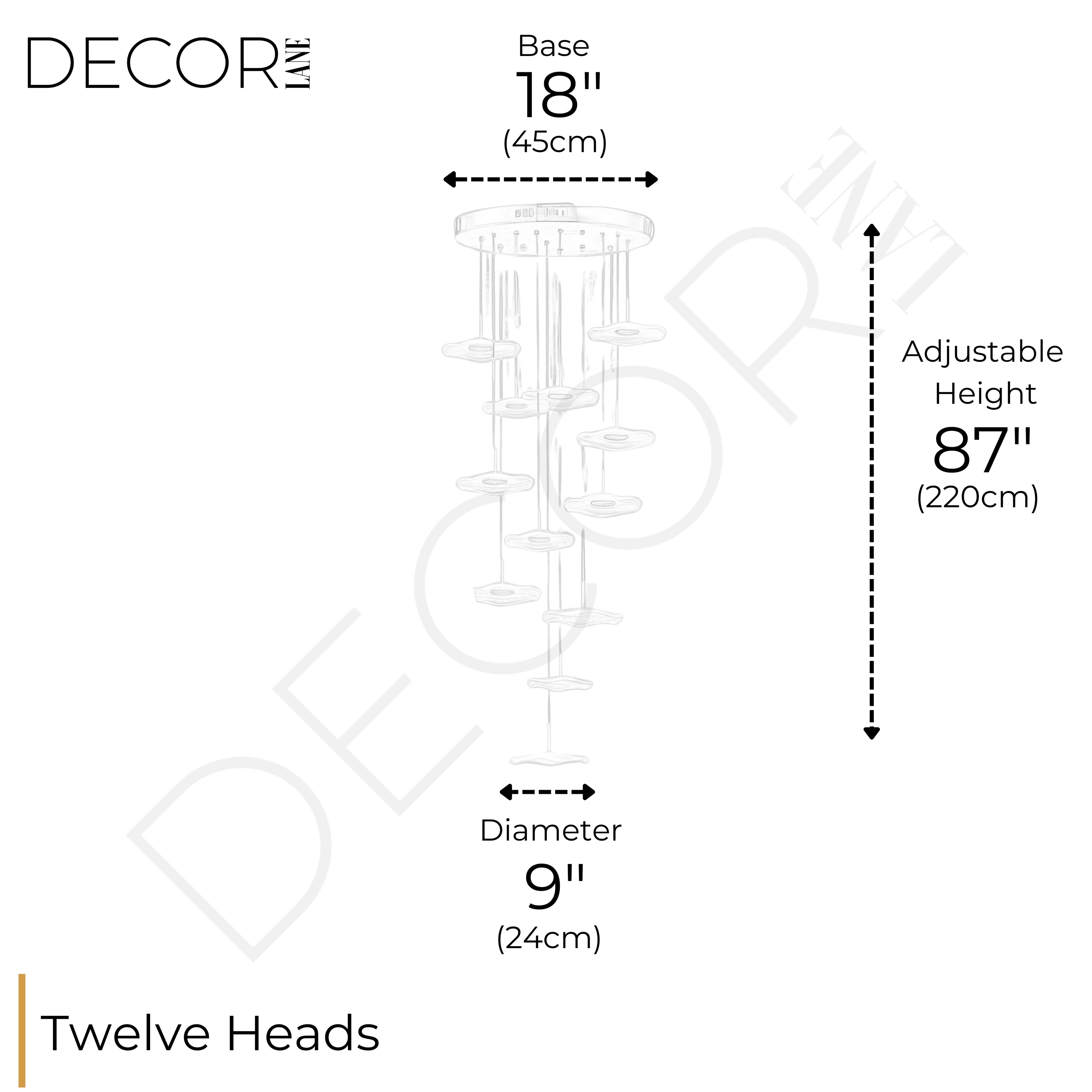 LUCE DI NENUPHAR STAIRCASE CHANDELIER