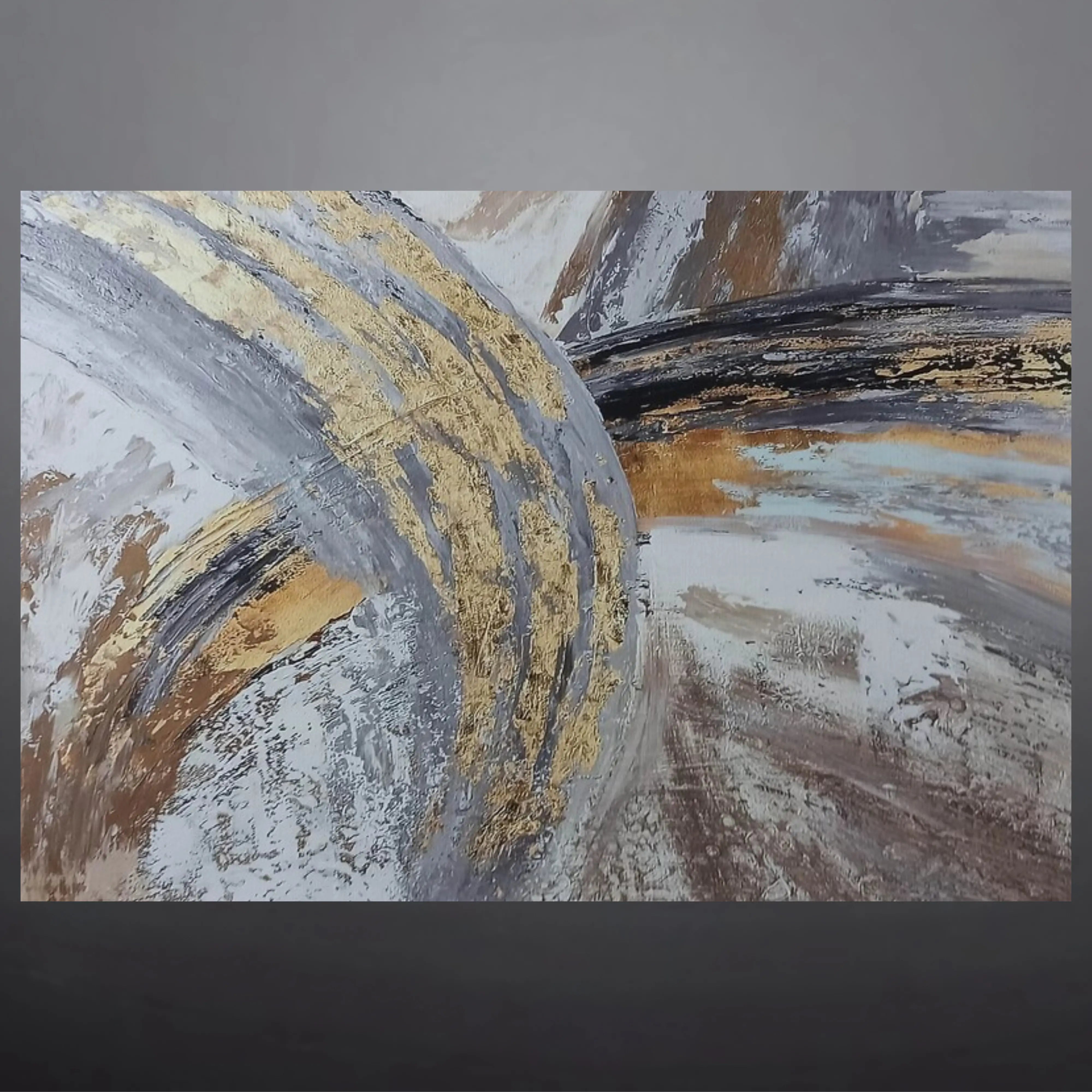 Crescent Flakes | Abstract Oil Painting on Canvas — Decor Lane – DecorLane