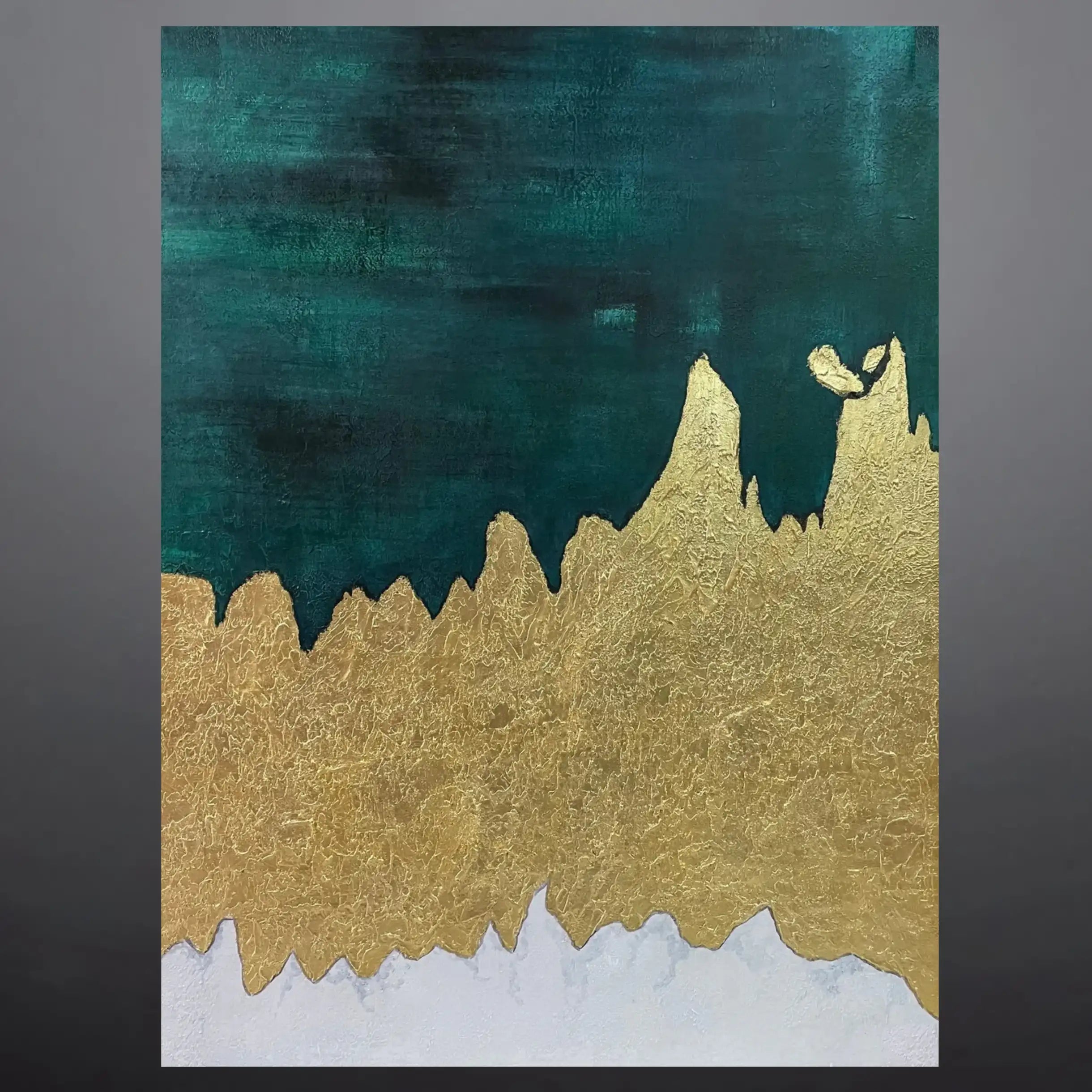 Auric Veil | Gold Abstract Oil Painting on Canvas — Decor Lane – DecorLane