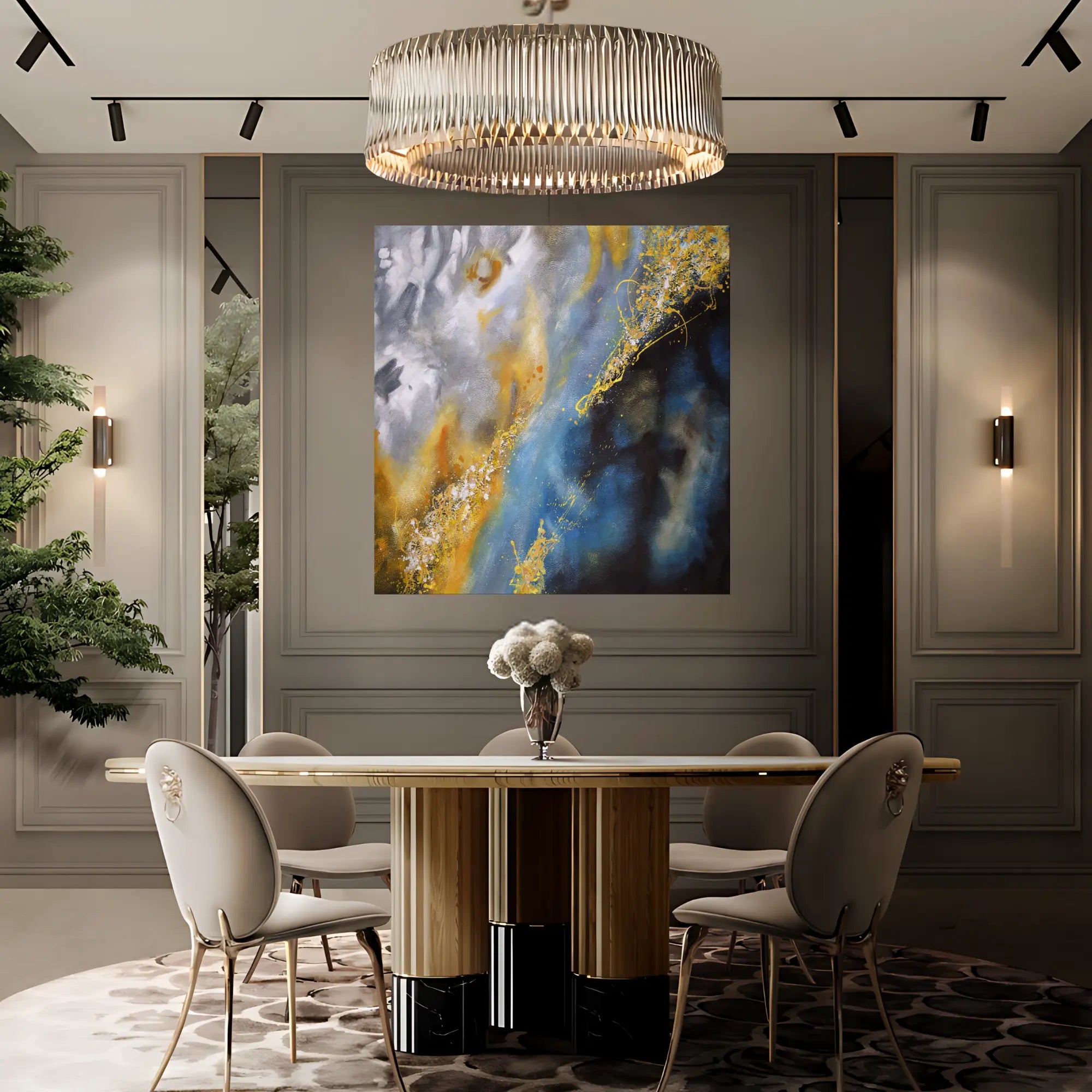 STARLIT FUSION OIL PAINTING