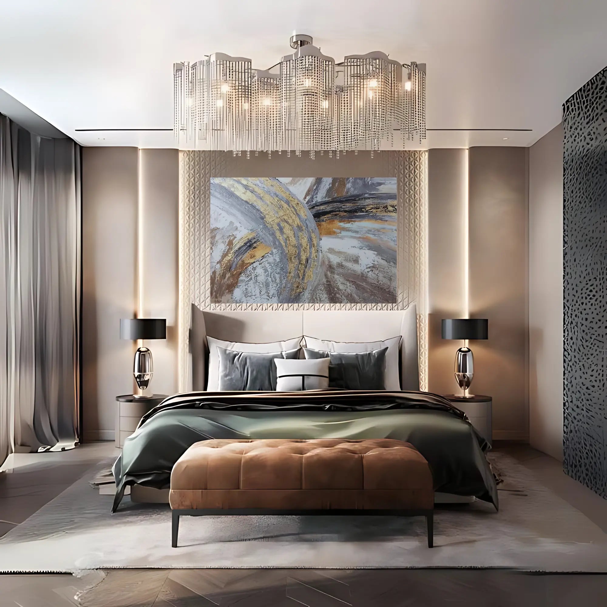 CRESCENT FLAKES OIL PAINTING