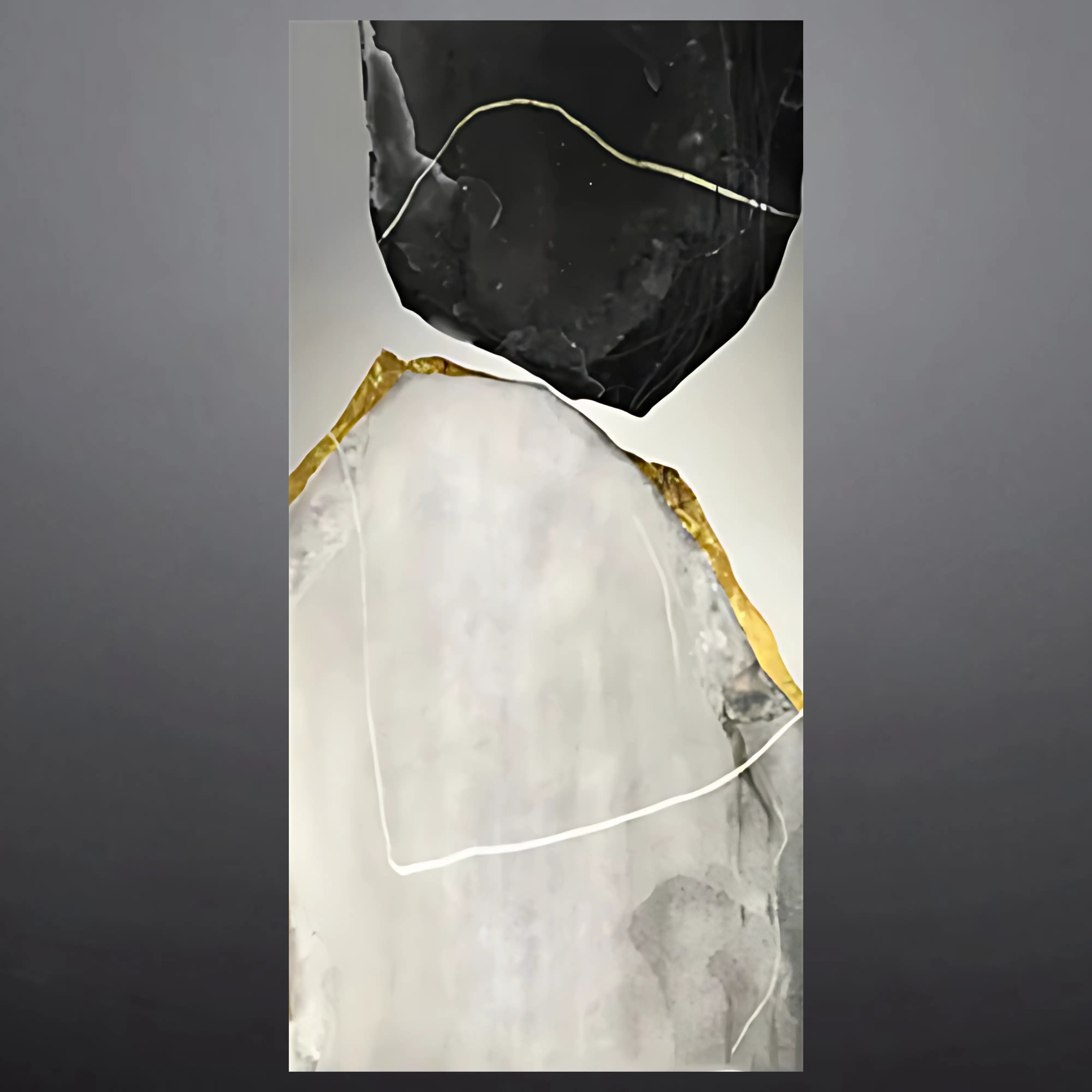 Noir Radiance | Dark Abstract Oil Painting on Canvas — Decor Lane ...