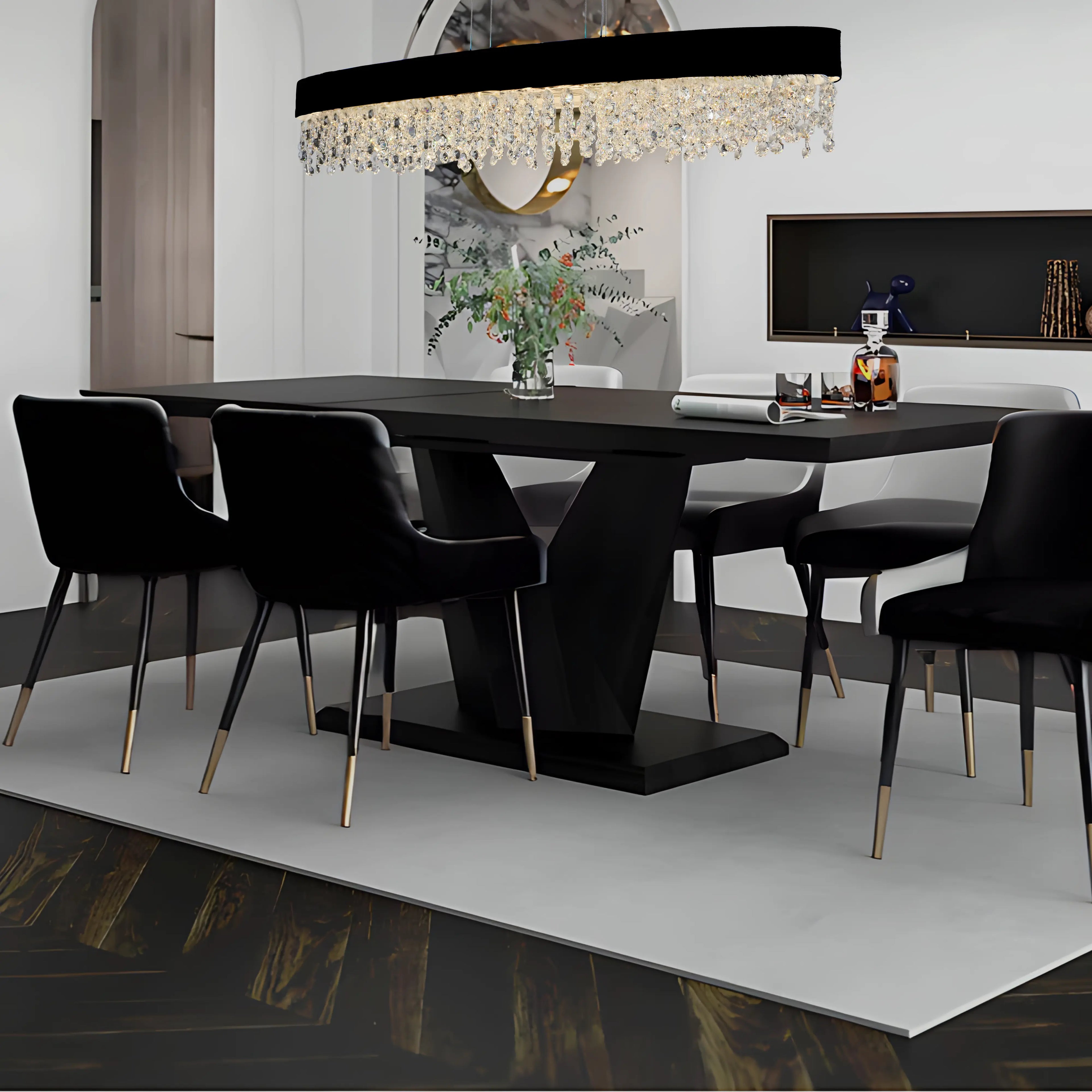 GLITZ OVAL CHANDELIER