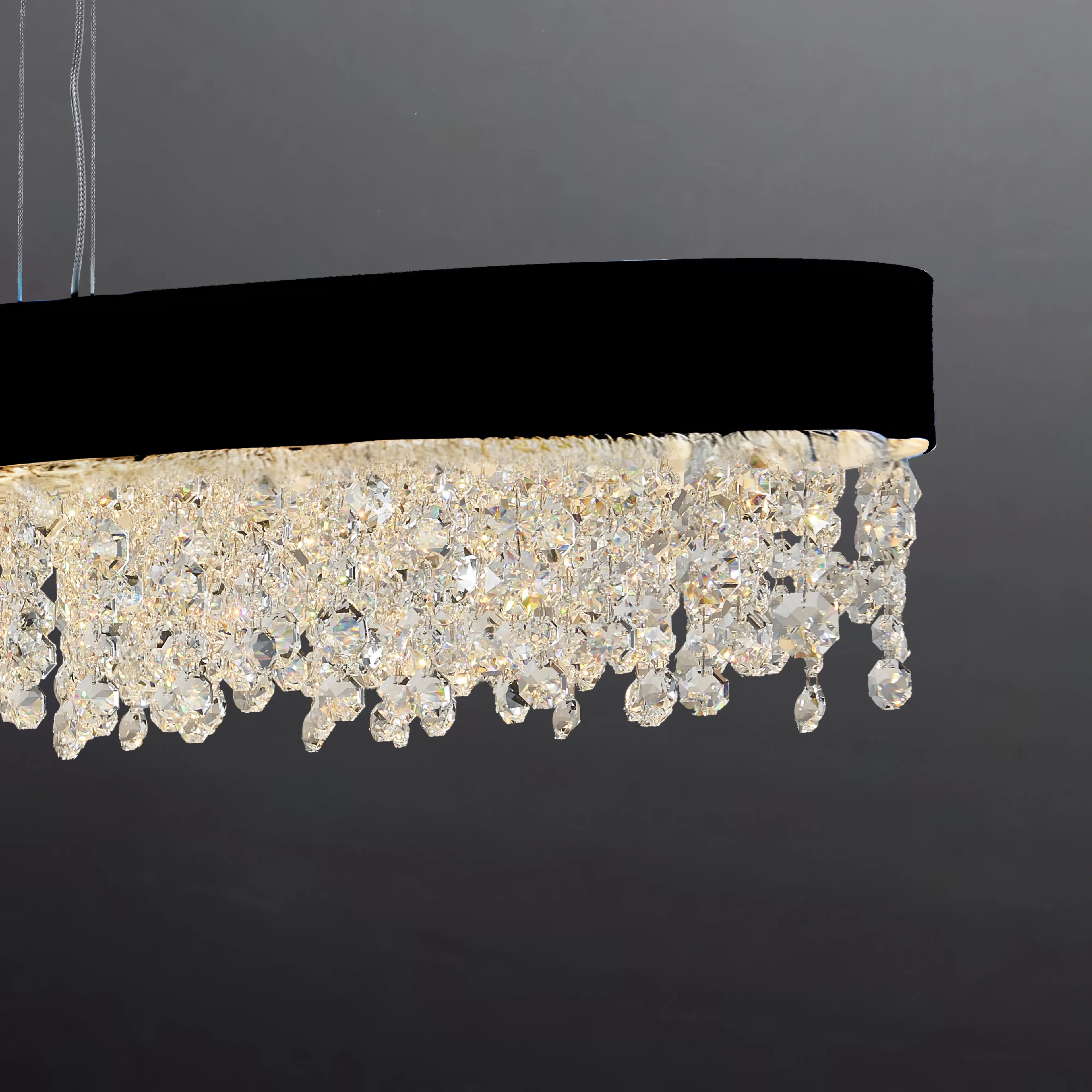 GLITZ OVAL CHANDELIER