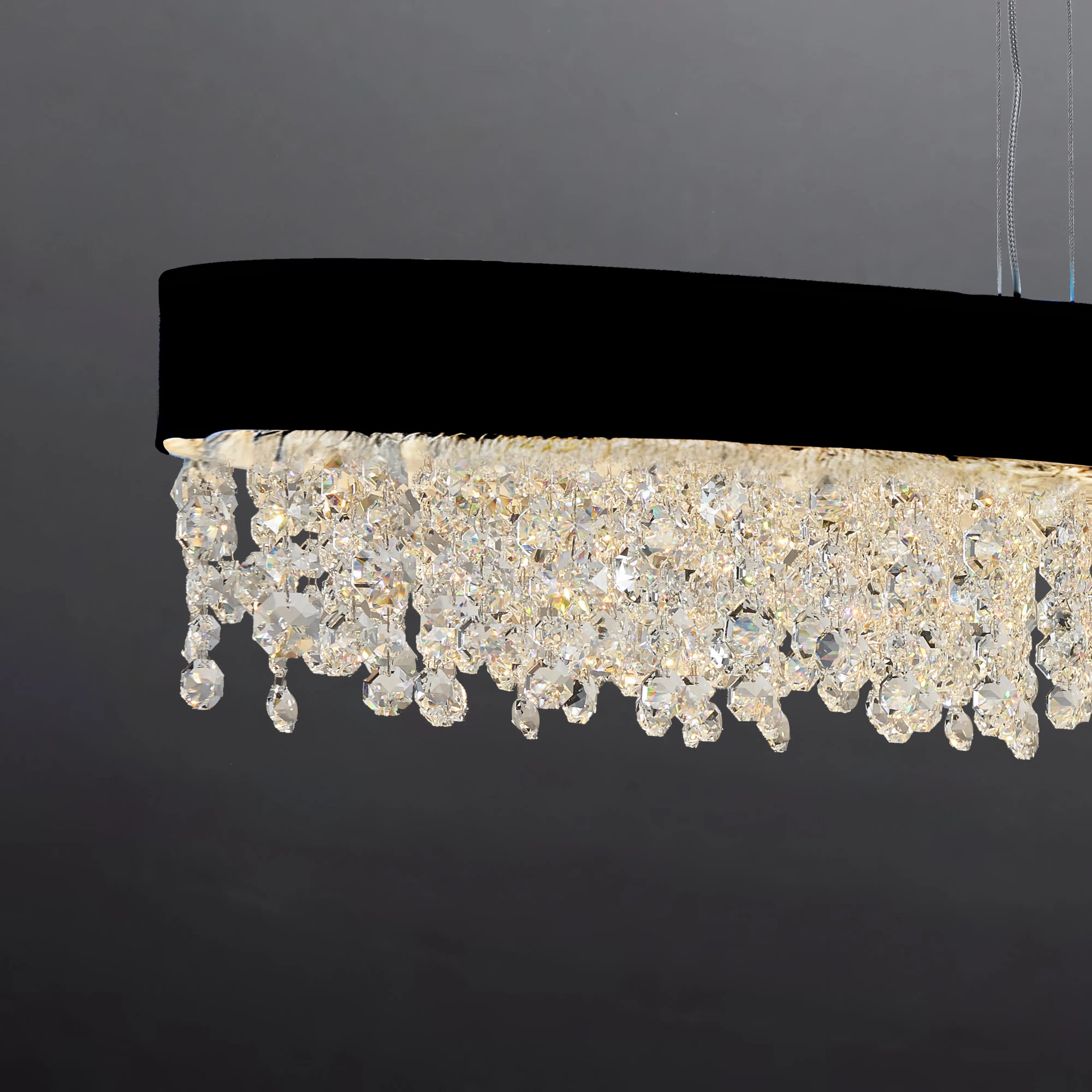 GLITZ OVAL CHANDELIER