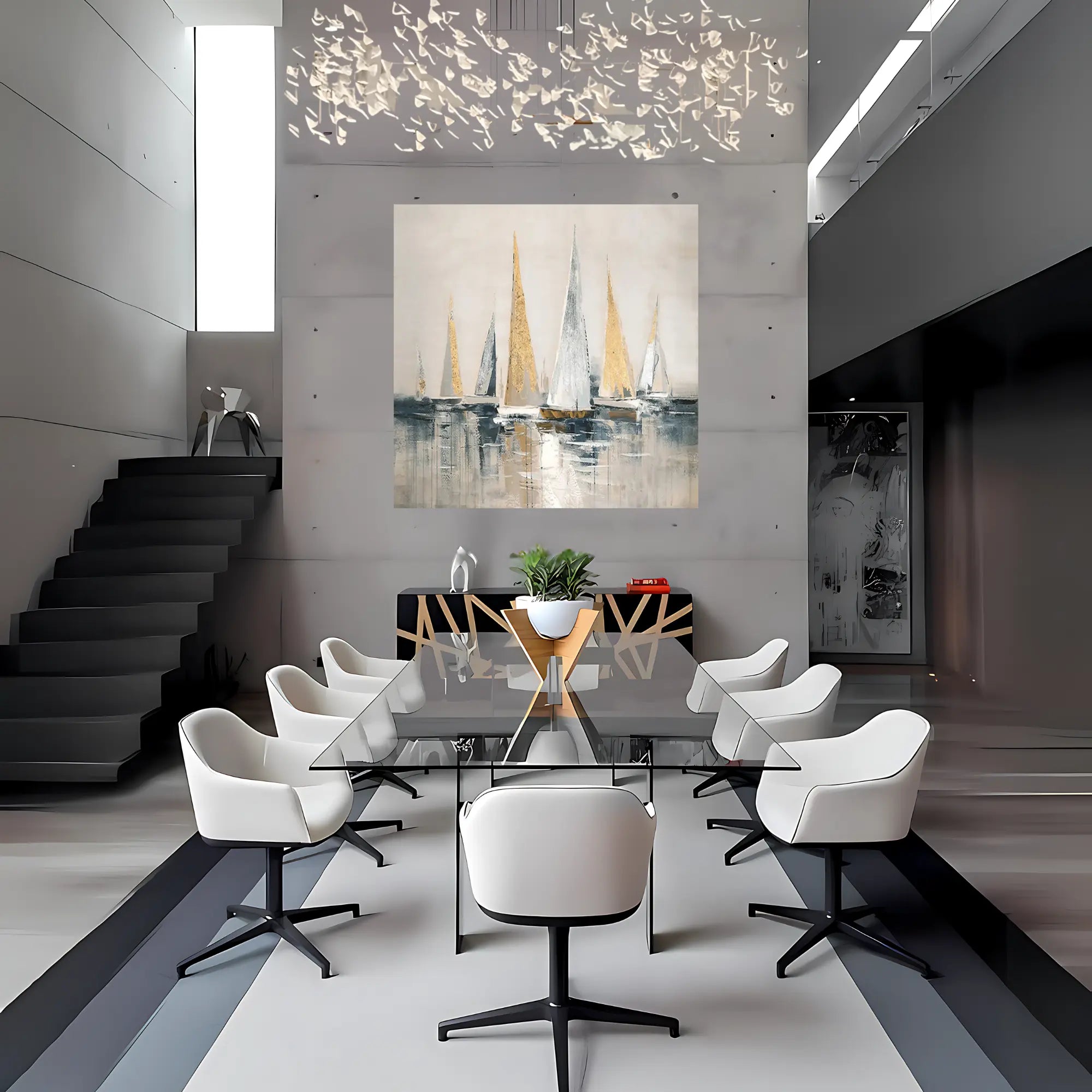 MYSTIC MARINA OIL PAINTING