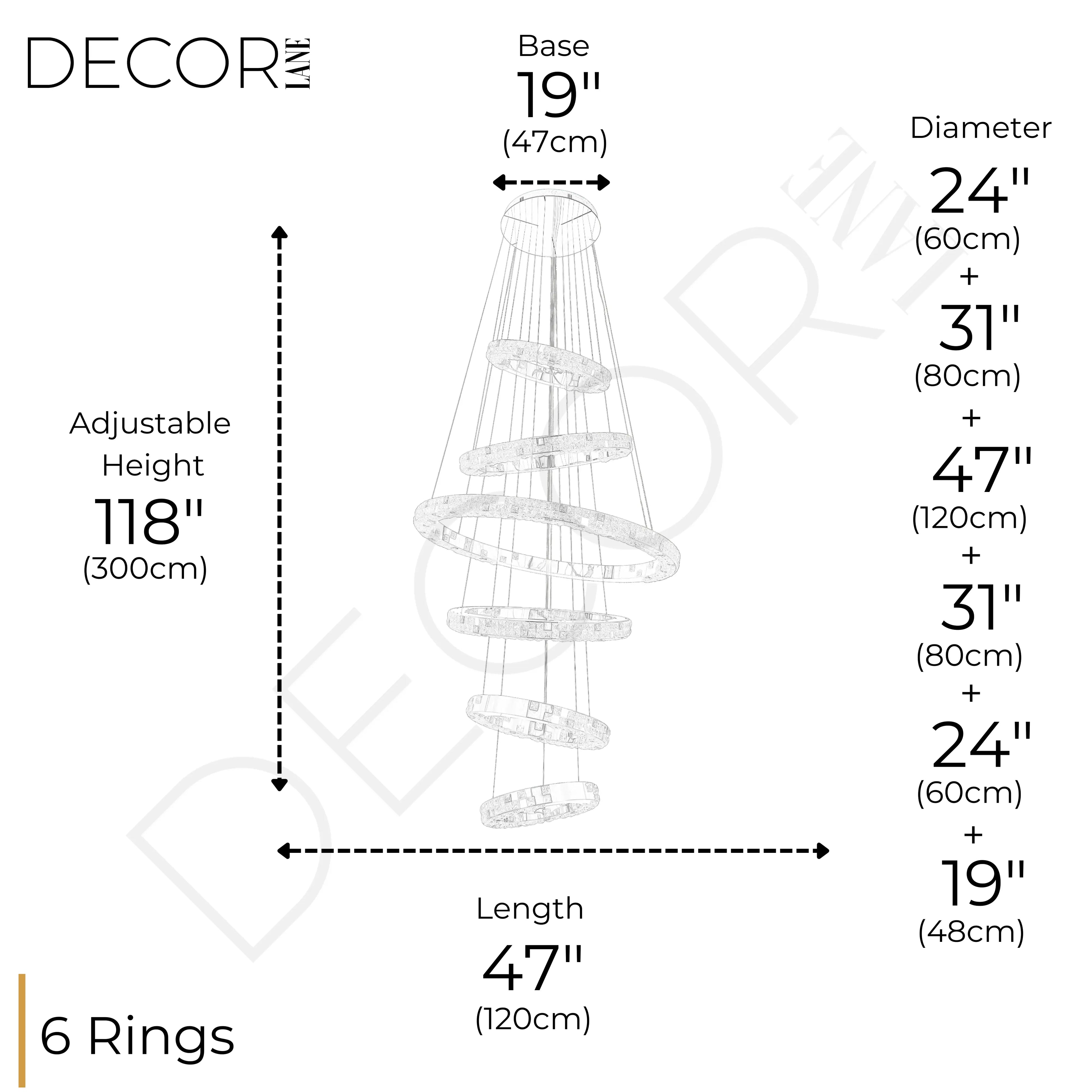 LUMIÉRE DE CARTIER 6 TIER CHANDELIER