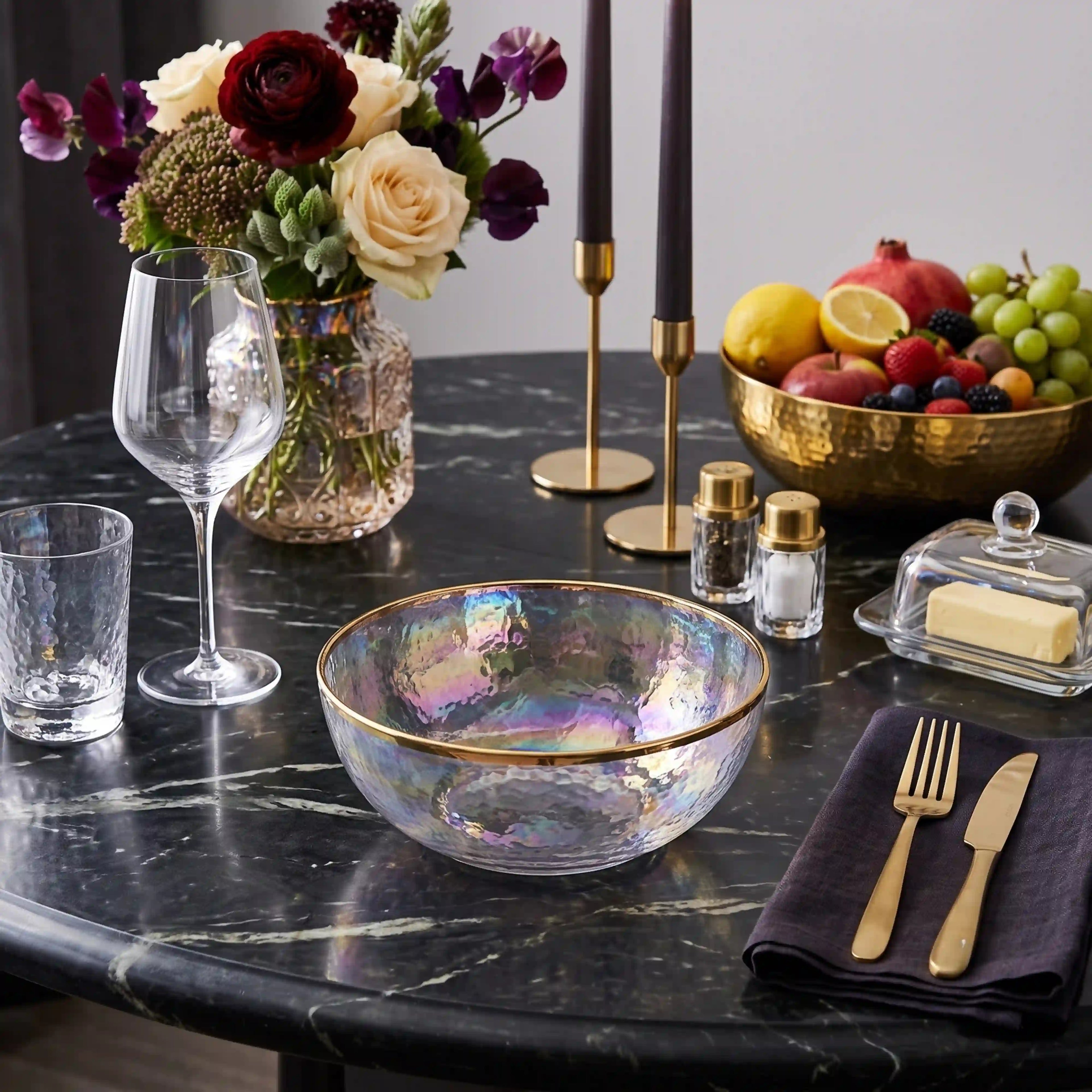 RAINBOW OPAQUE BOWL