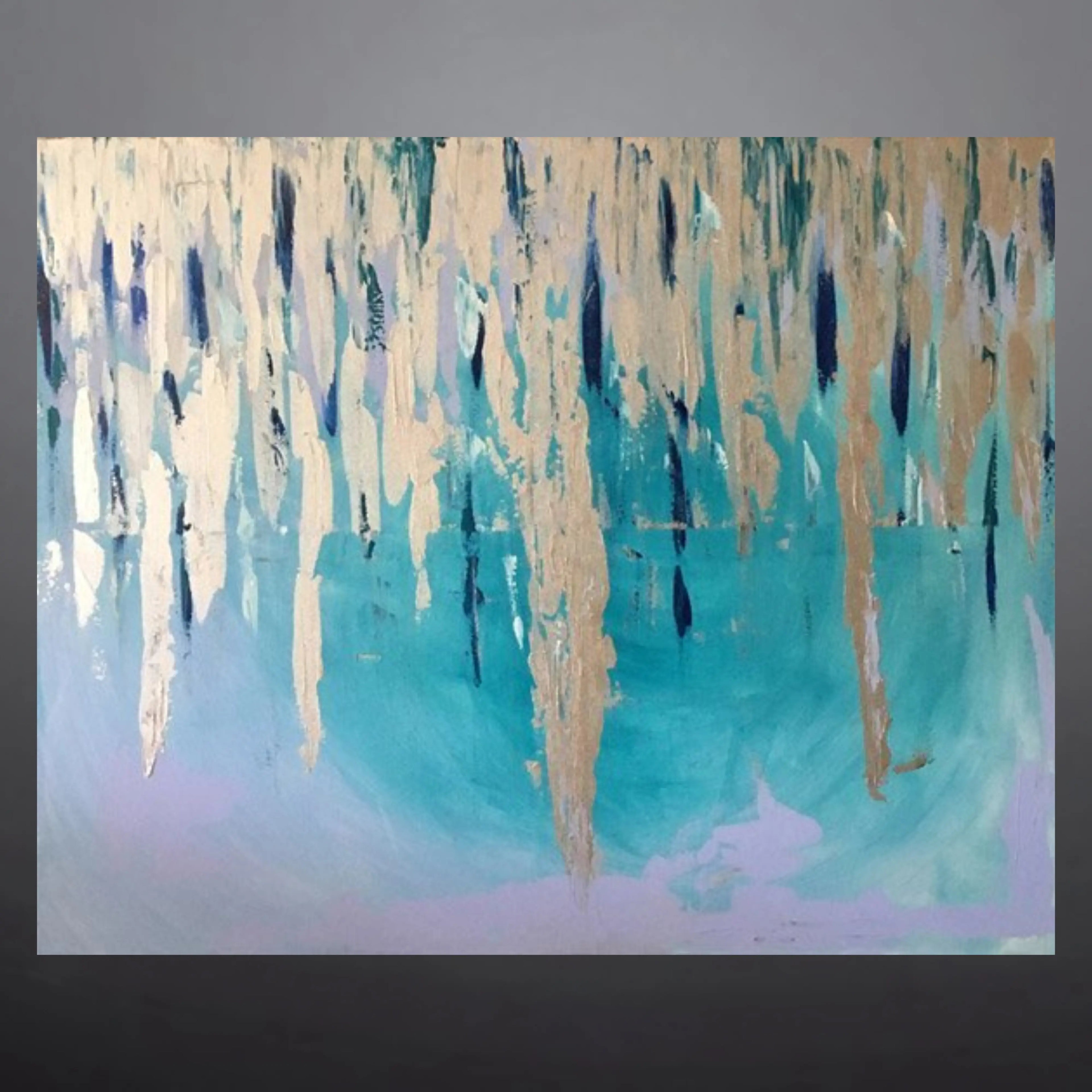 Azure Cascade Oil Painting