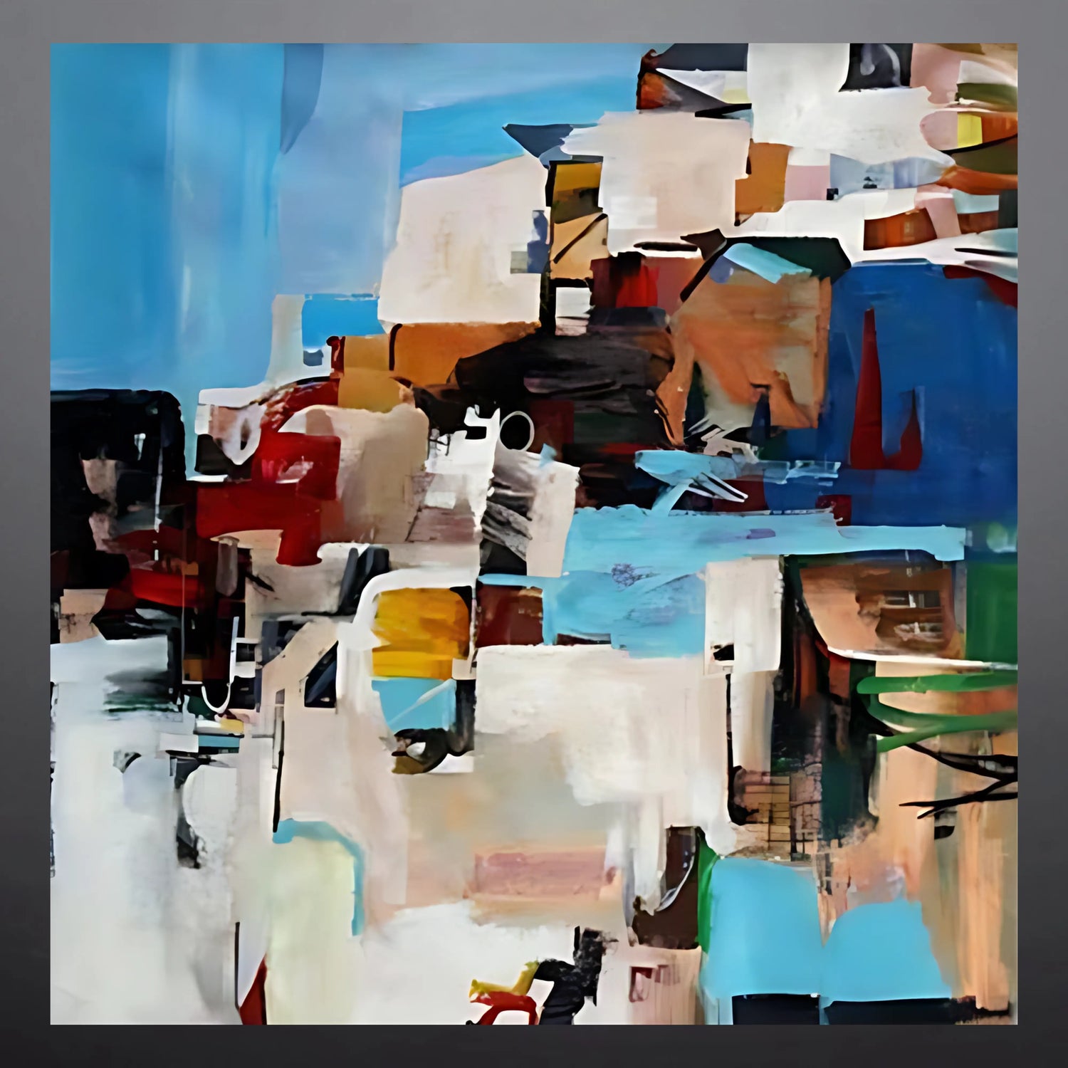 PRISMATIC PATCHWORK OIL PAINTING