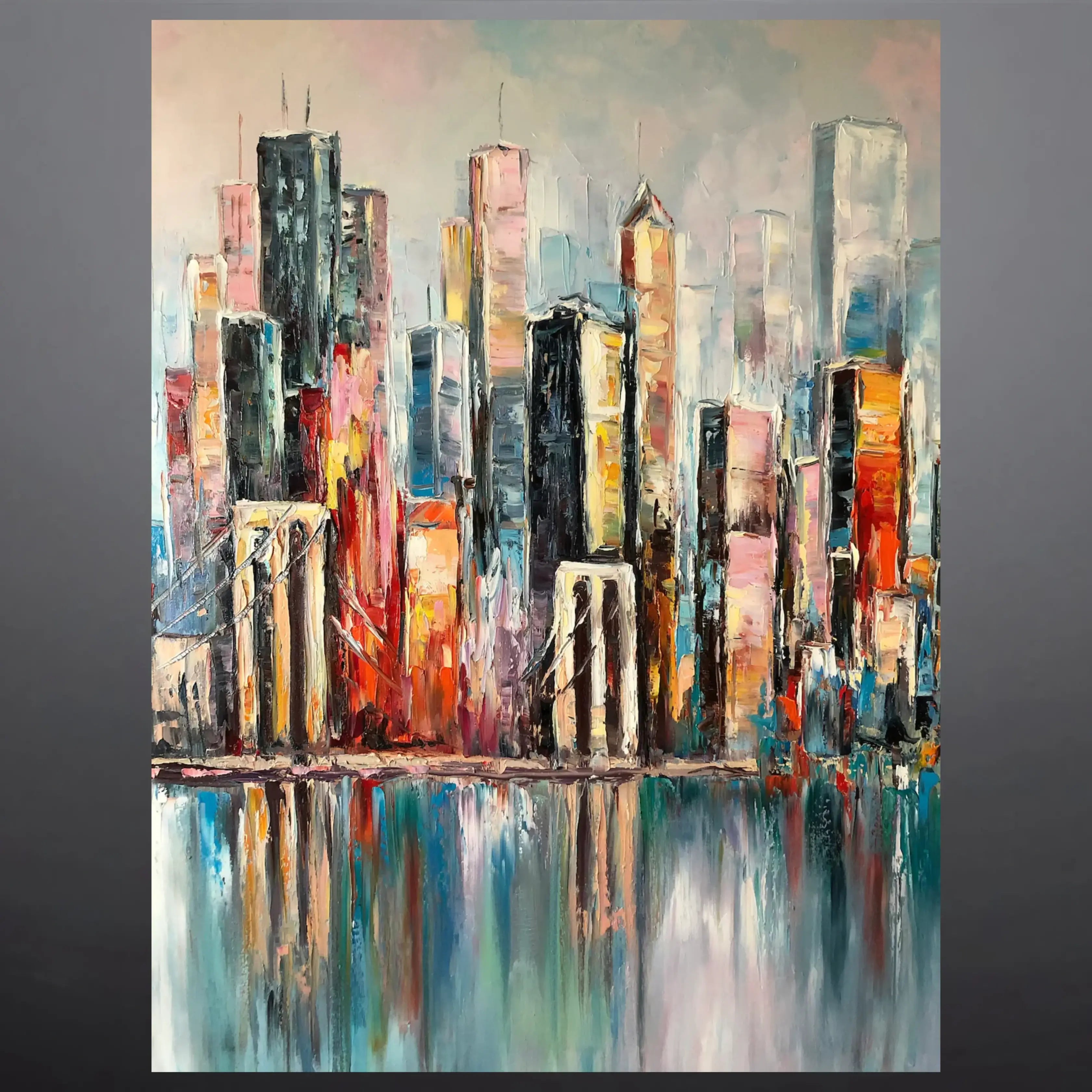 Cosmopolitan Hues | Abstract Oil Painting on Canvas — Decor Lane ...