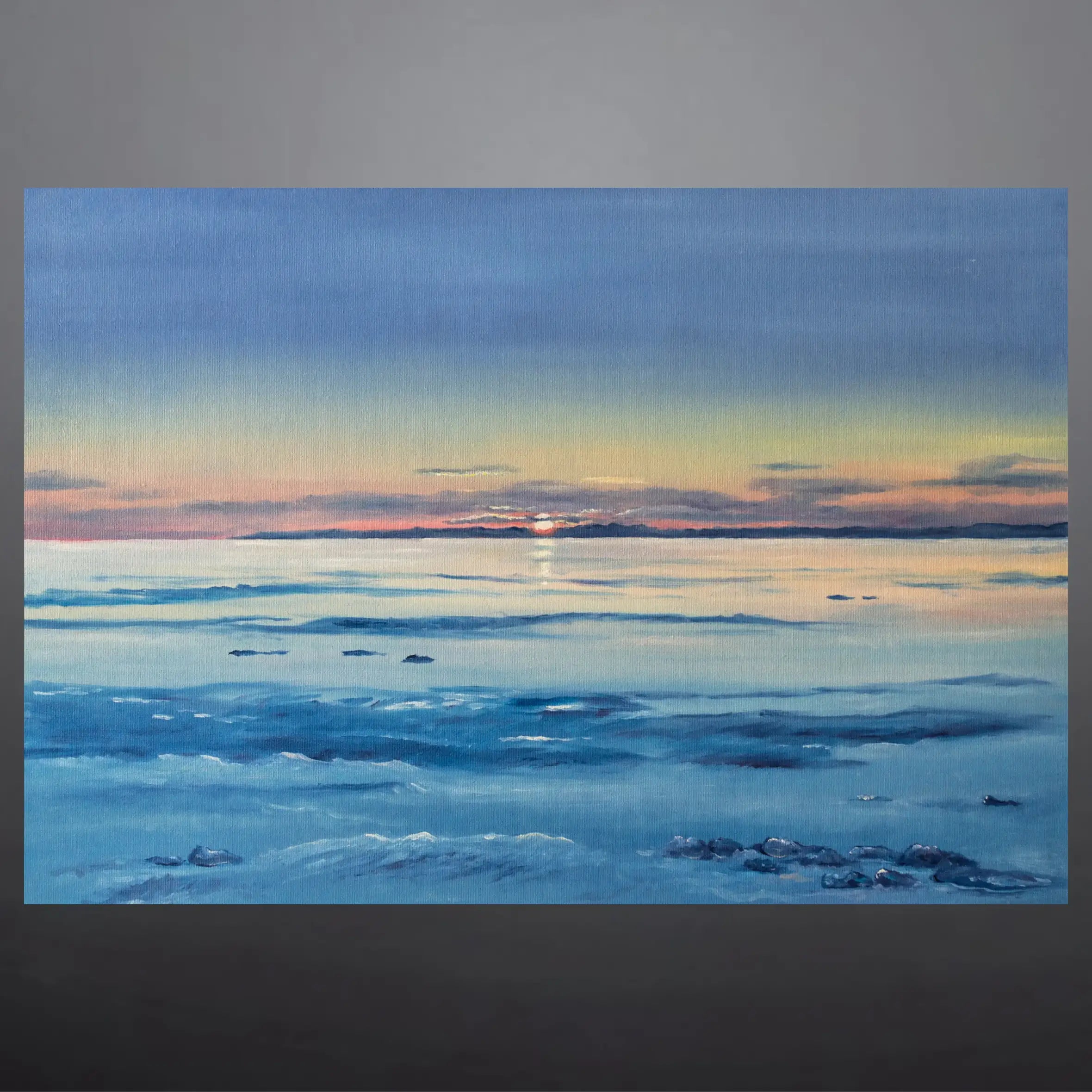 TRANQUIL WATERSCAPE OIL PAINTING