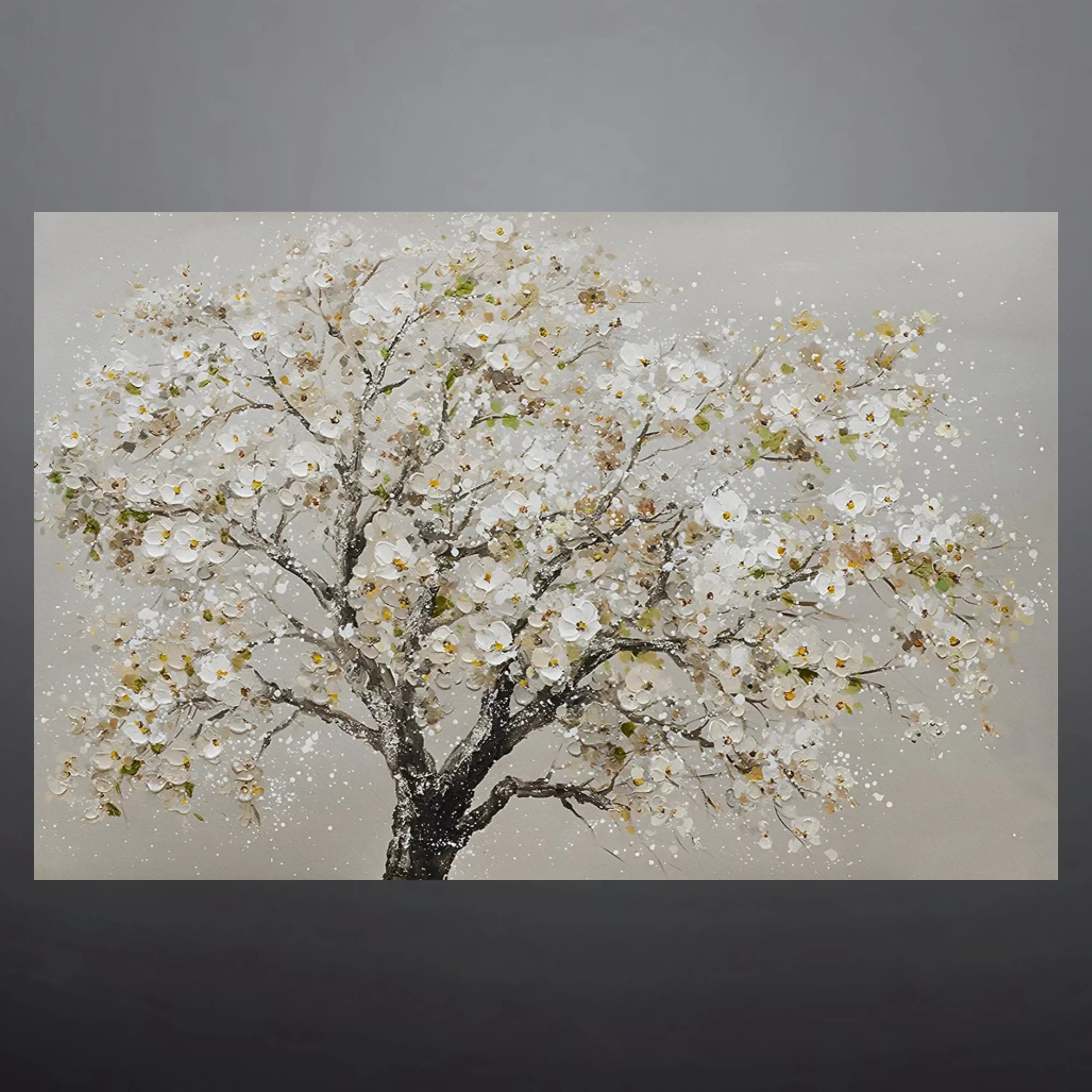 Petal Harmony | Floral Oil Painting on Canvas — Decor Lane – DecorLane