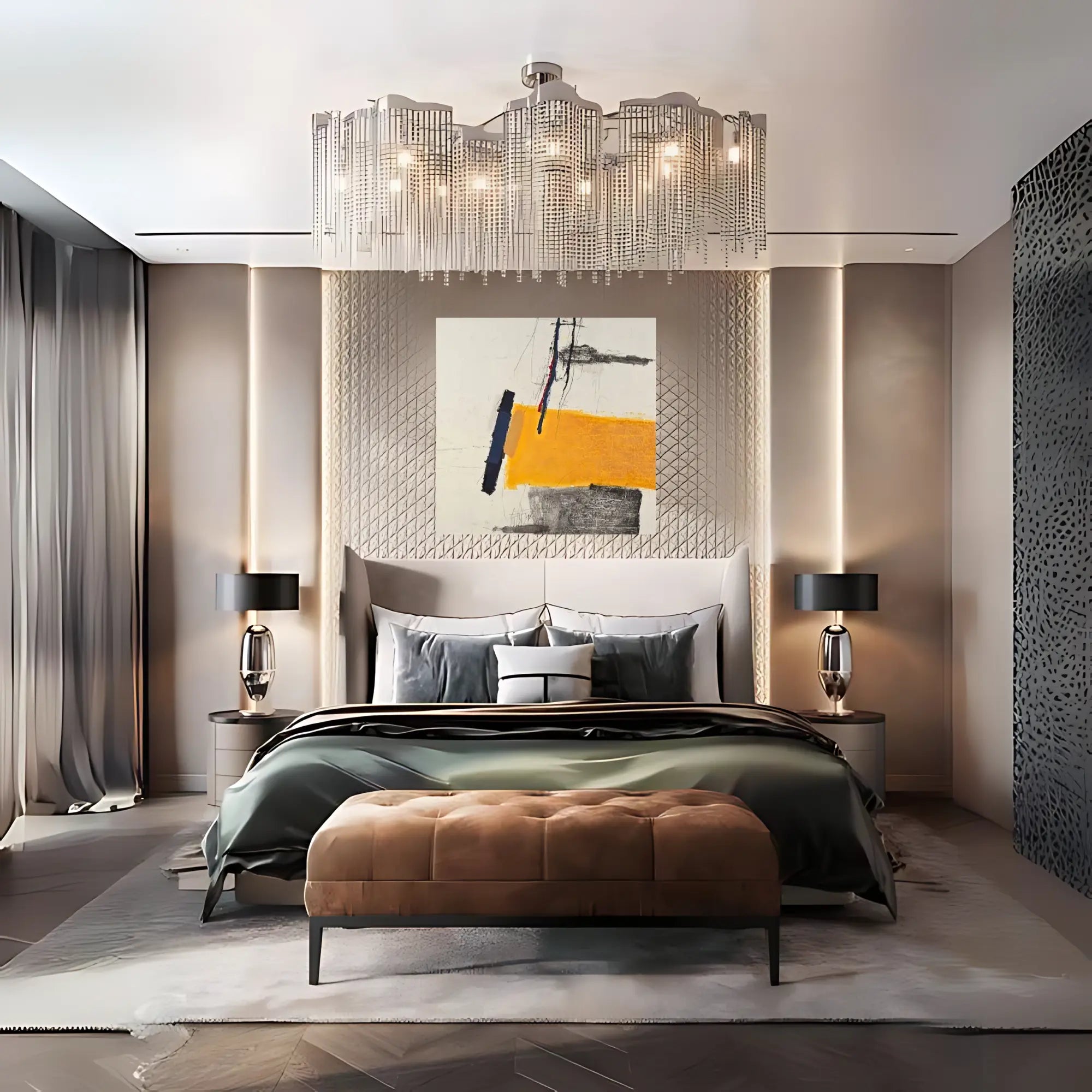 OCHRE SHIFT OIL PAINTING