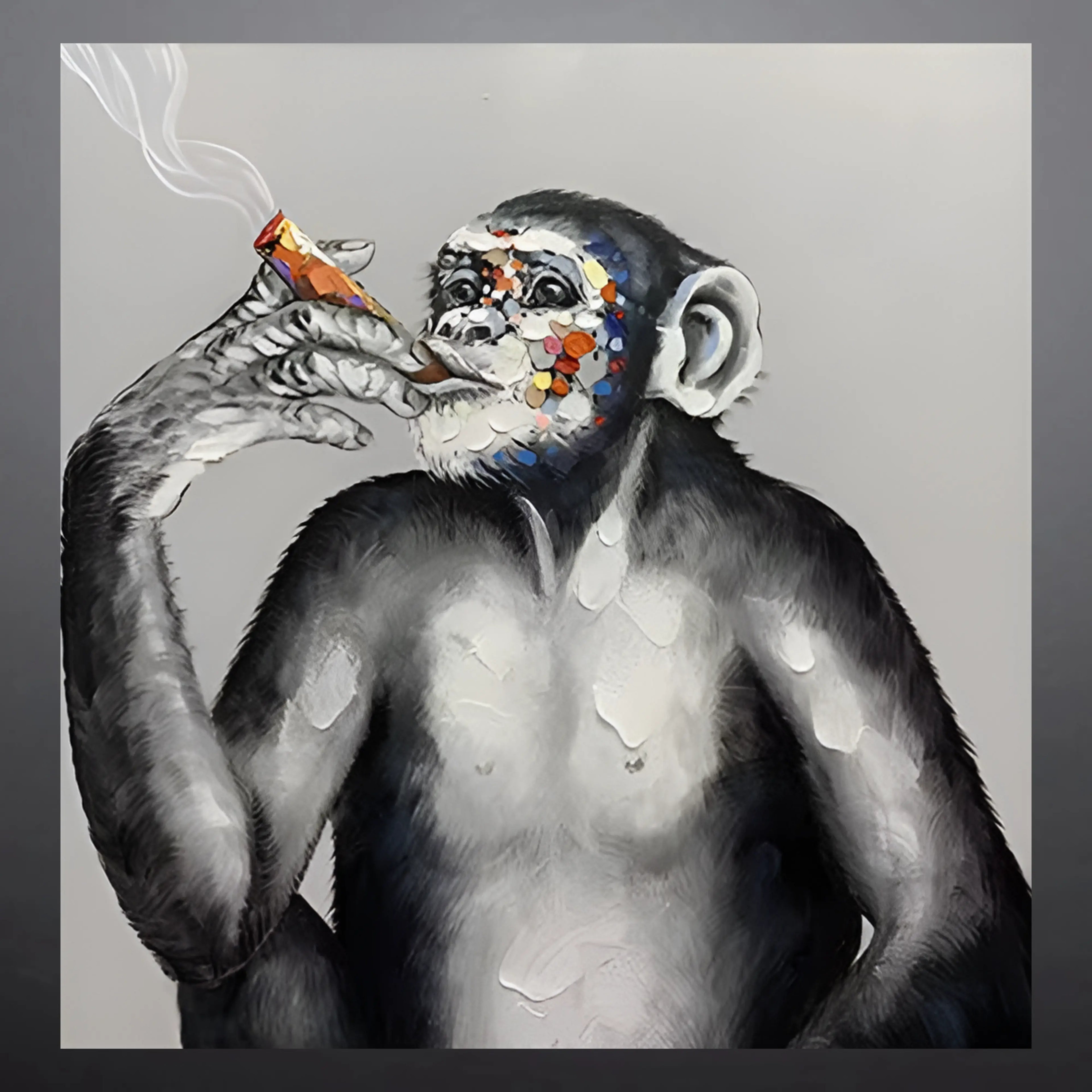 SIMIAN OIL PAINTING