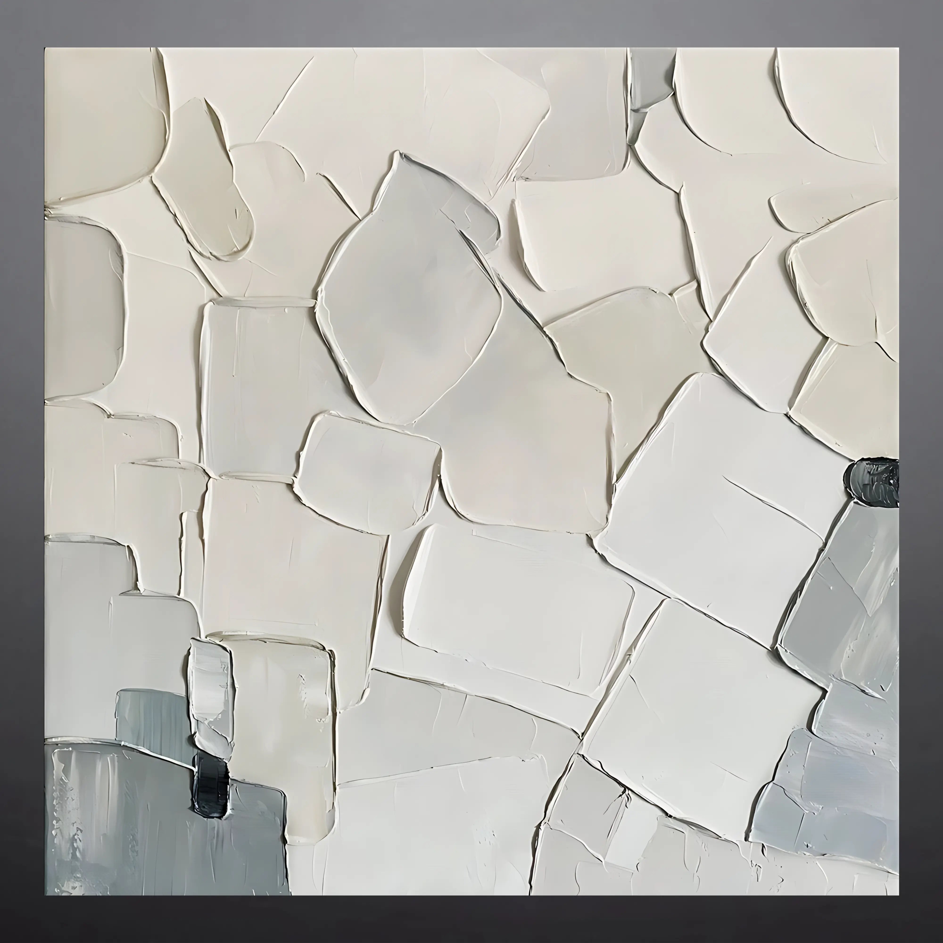 Serene Patchwork | Abstract Oil Painting on Canvas — Decor Lane – DecorLane