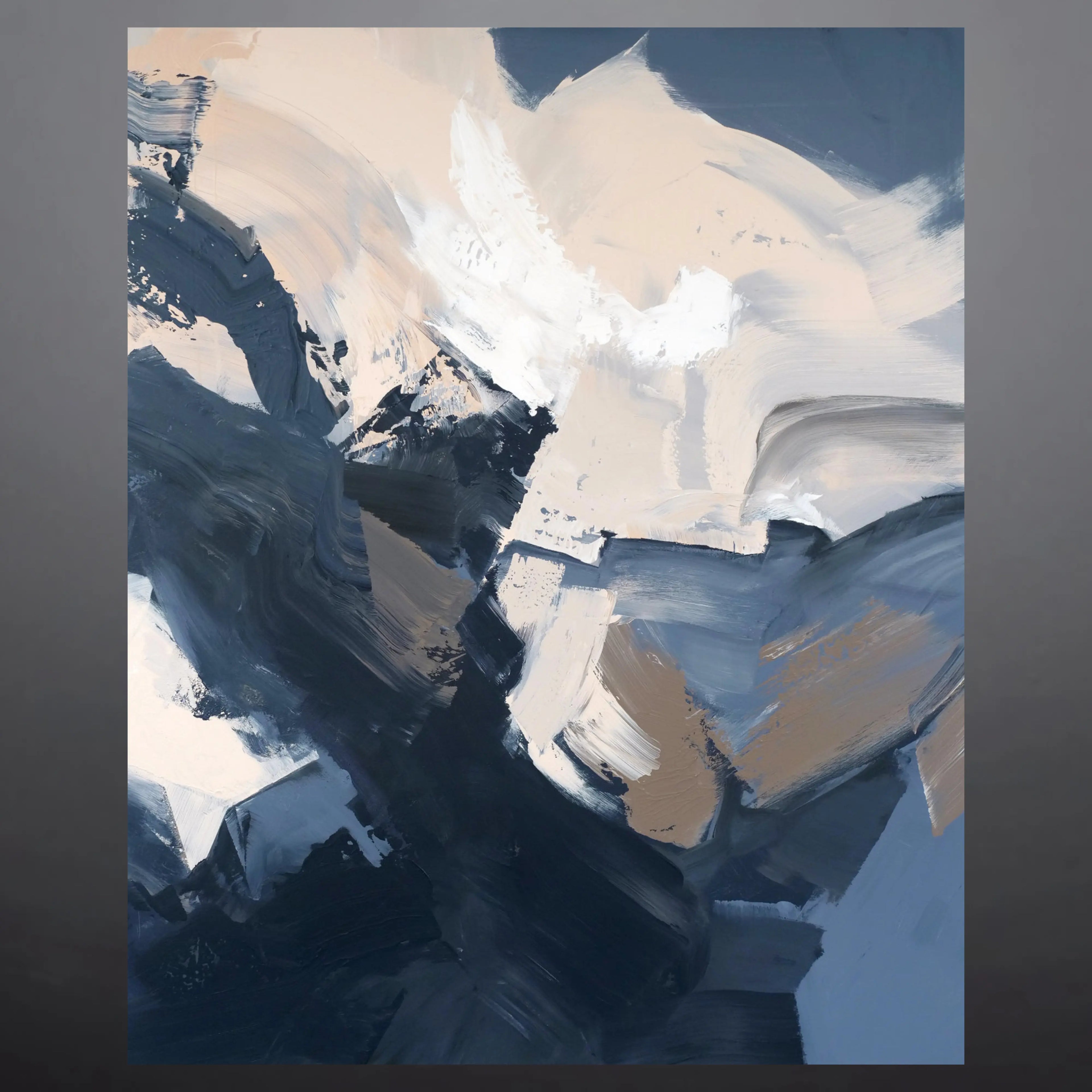 Cobalt Veil Oil Painting