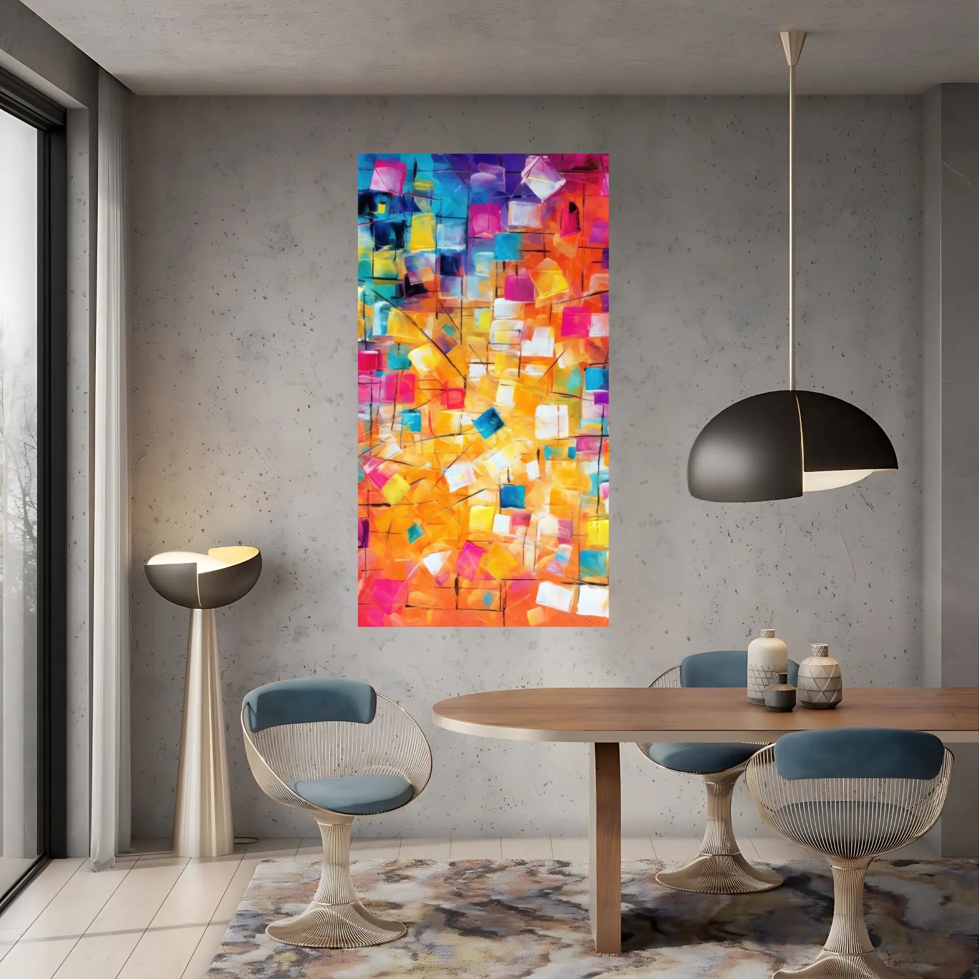 LUMINOUS PATCHWORK OIL PAINTING