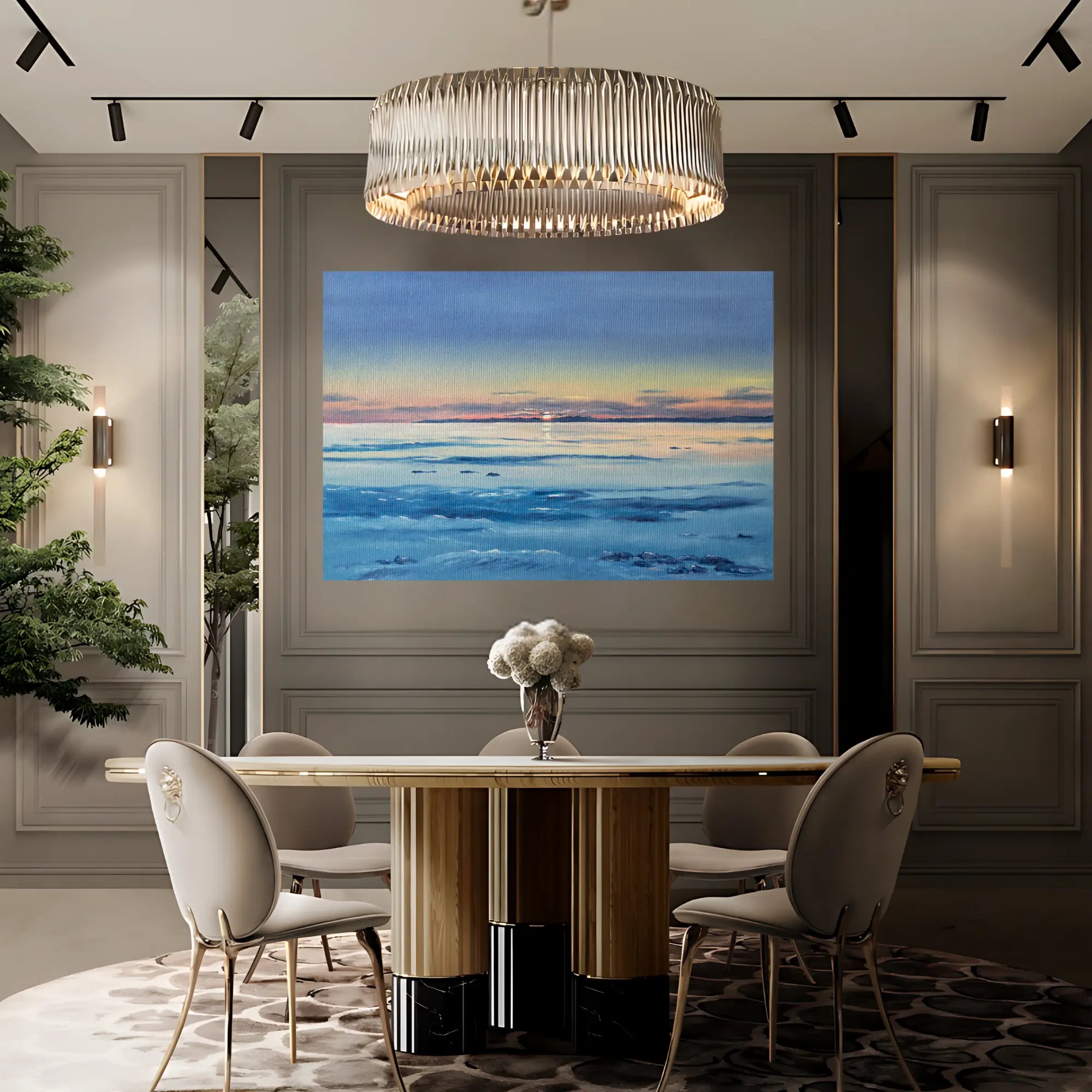 TRANQUIL WATERSCAPE OIL PAINTING