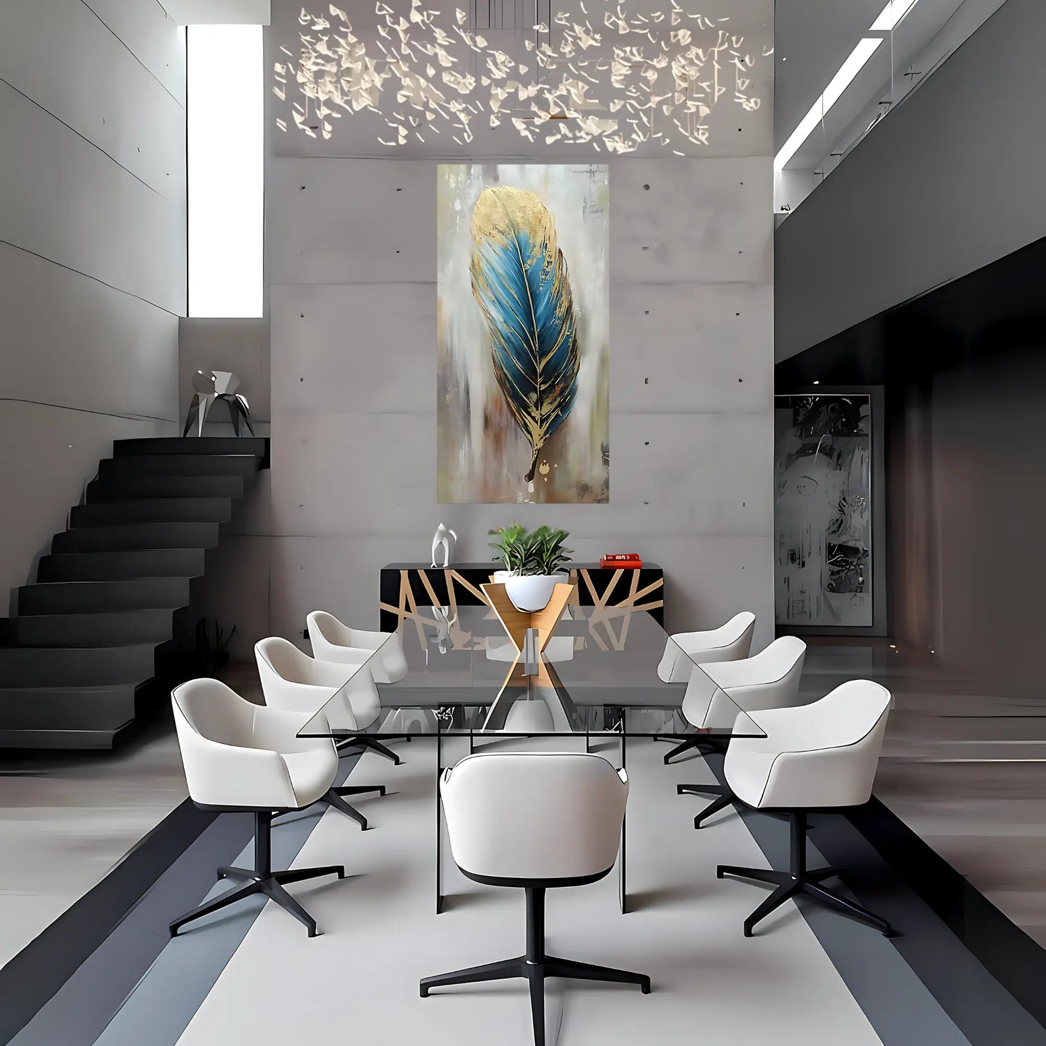 ROYAL PLUME OIL PAINTING