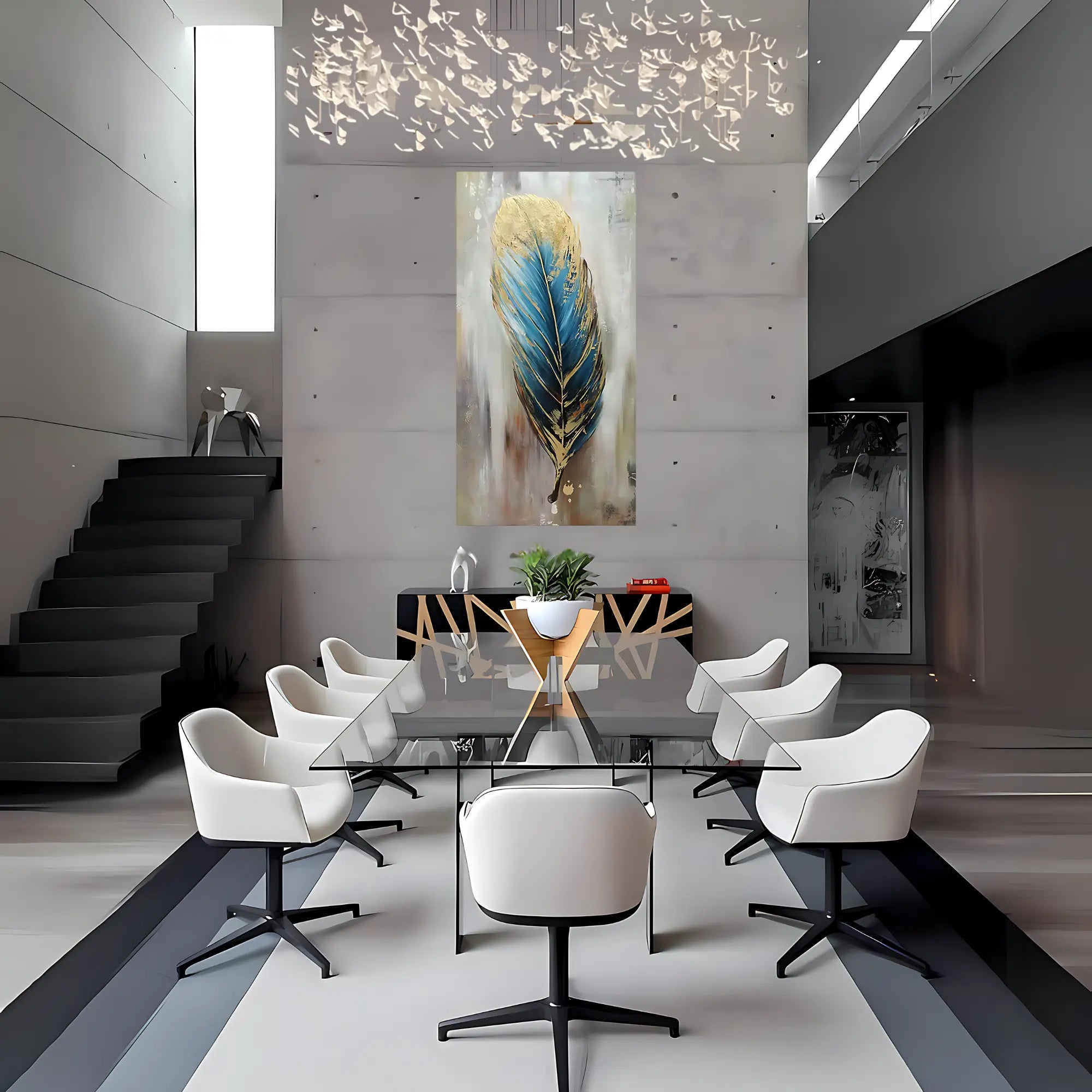 ROYAL PLUME OIL PAINTING