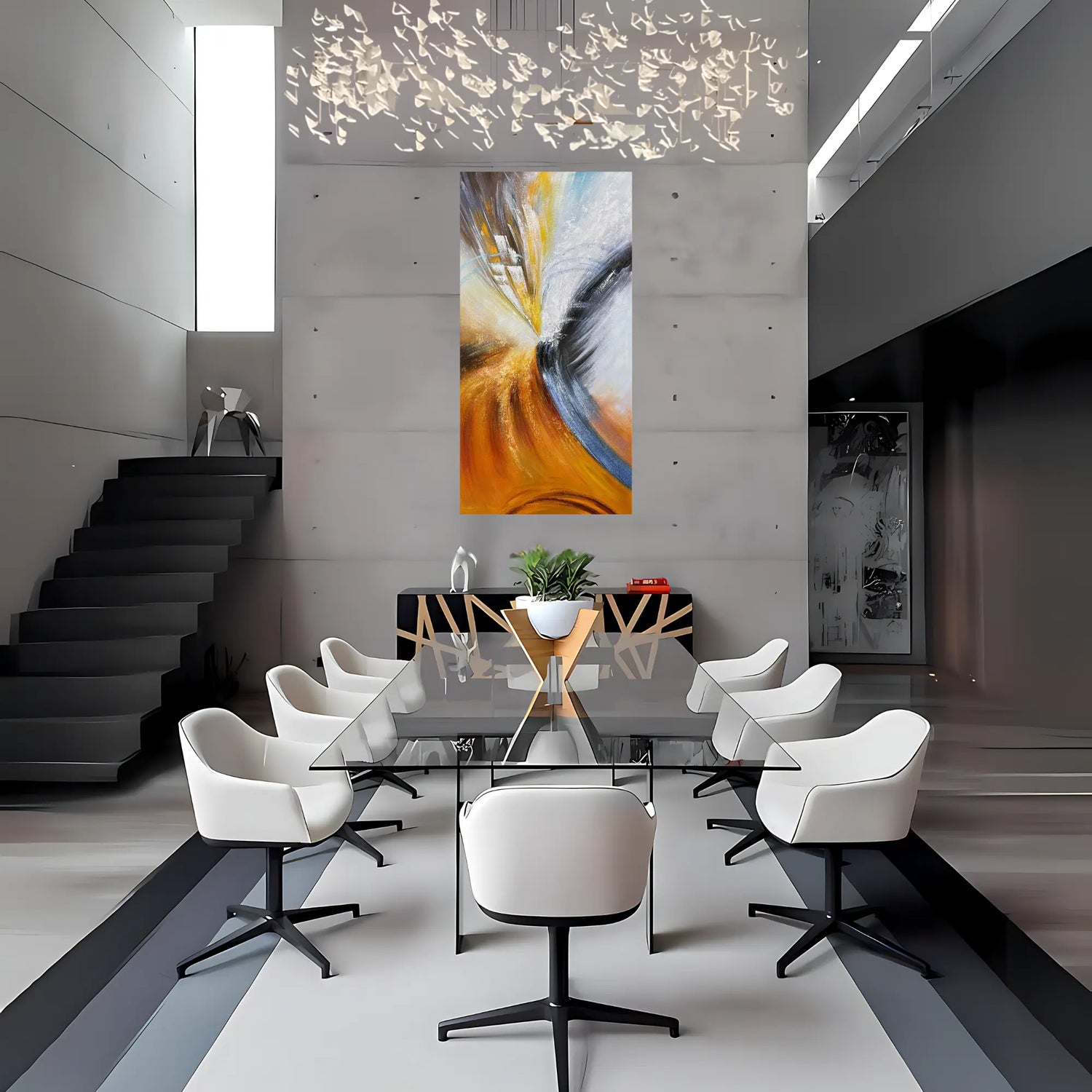 AURORA SWIRL OIL PAINTING