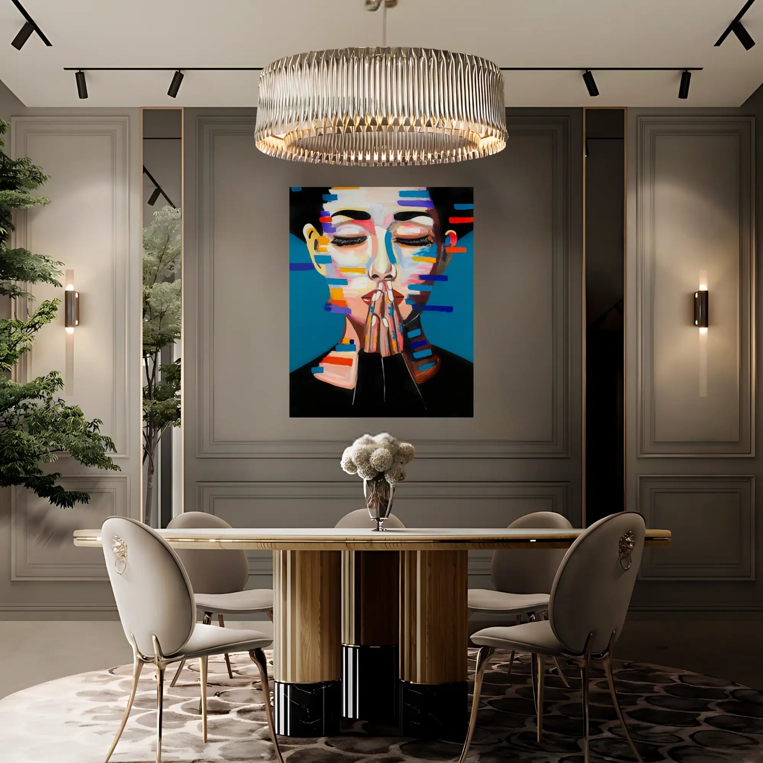 CONTEMPLATIVE OIL PAINTING