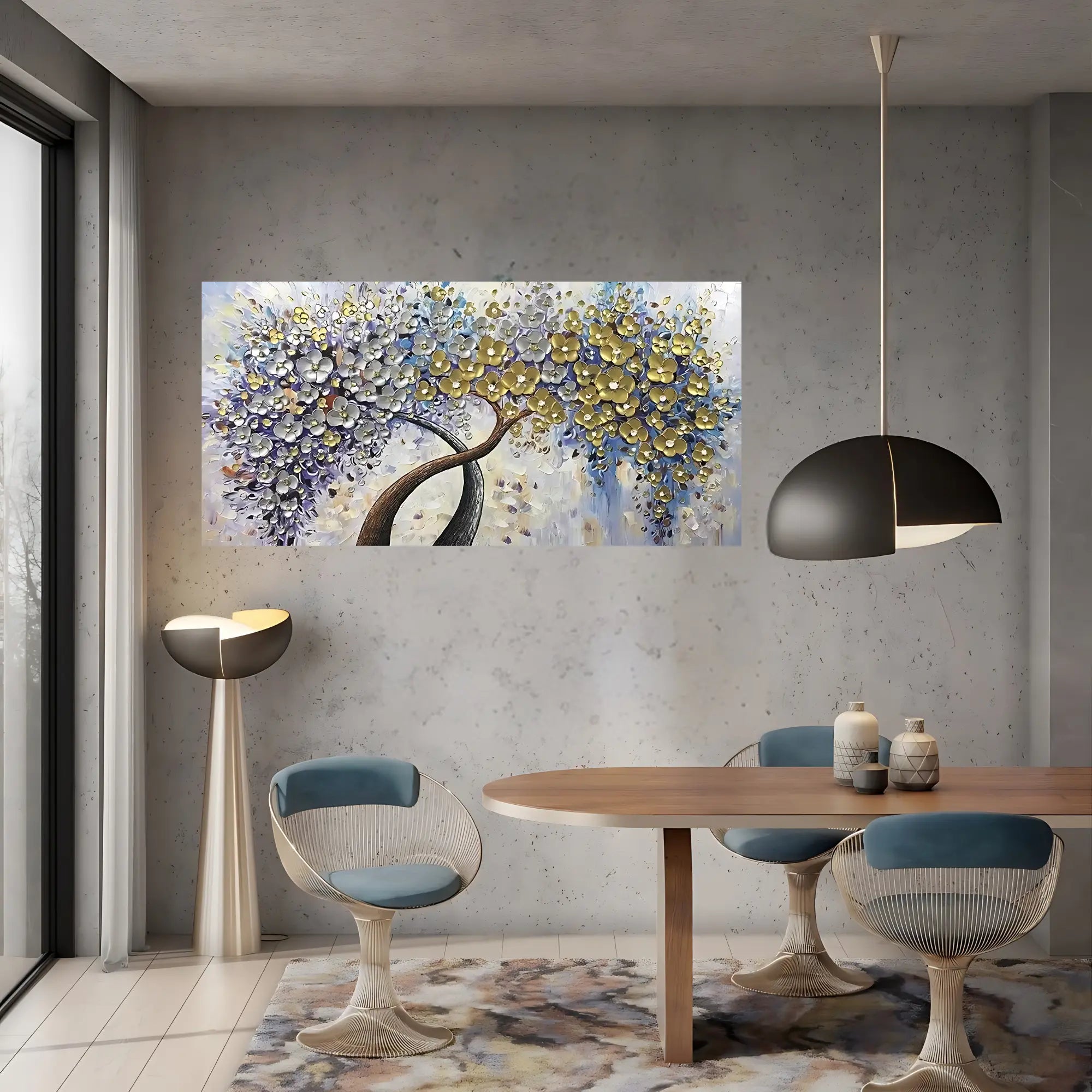 ORNATE FLORA OIL PAINTING