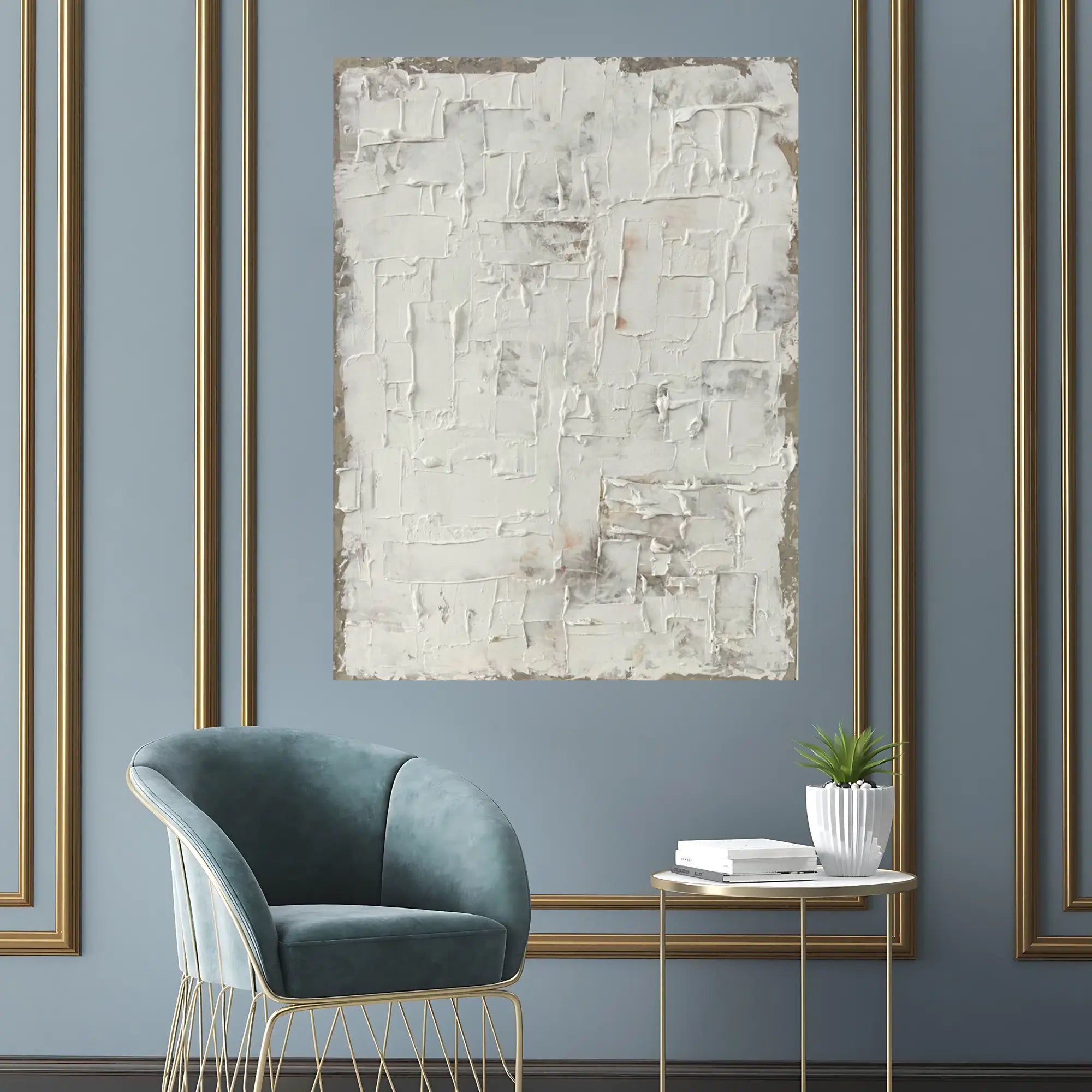 GLACIAL QUILT OIL PAINTING