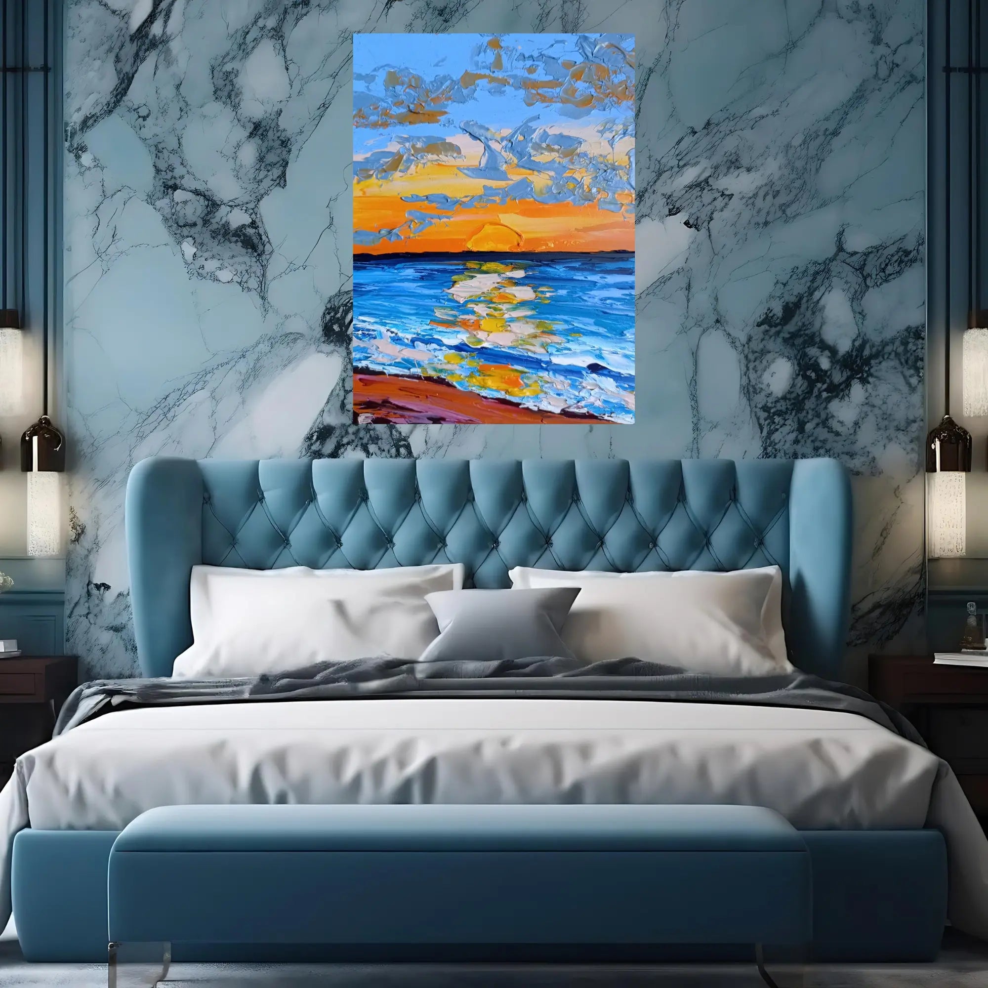 SHORELINE OIL PAINTING