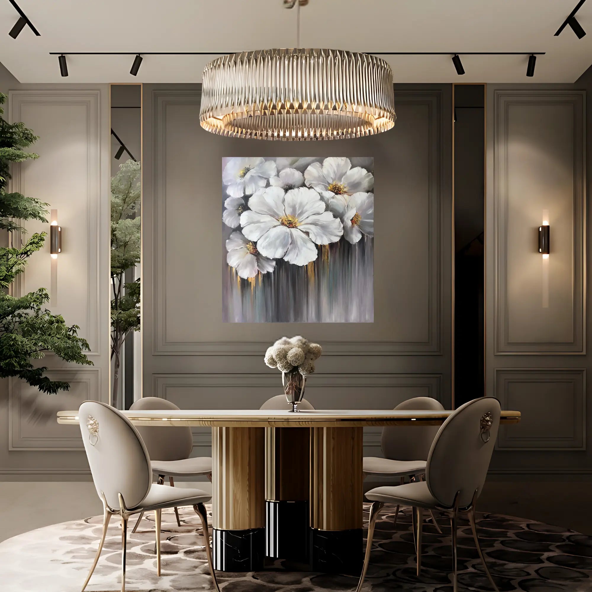 PRISTINE PETALS OIL PAINTING