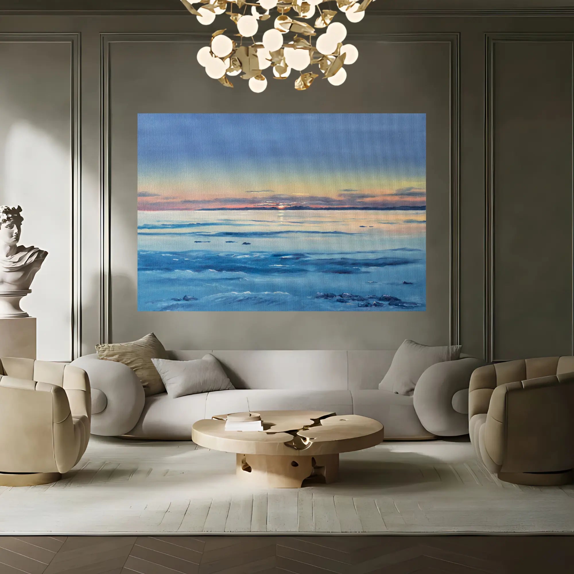 TRANQUIL WATERSCAPE OIL PAINTING