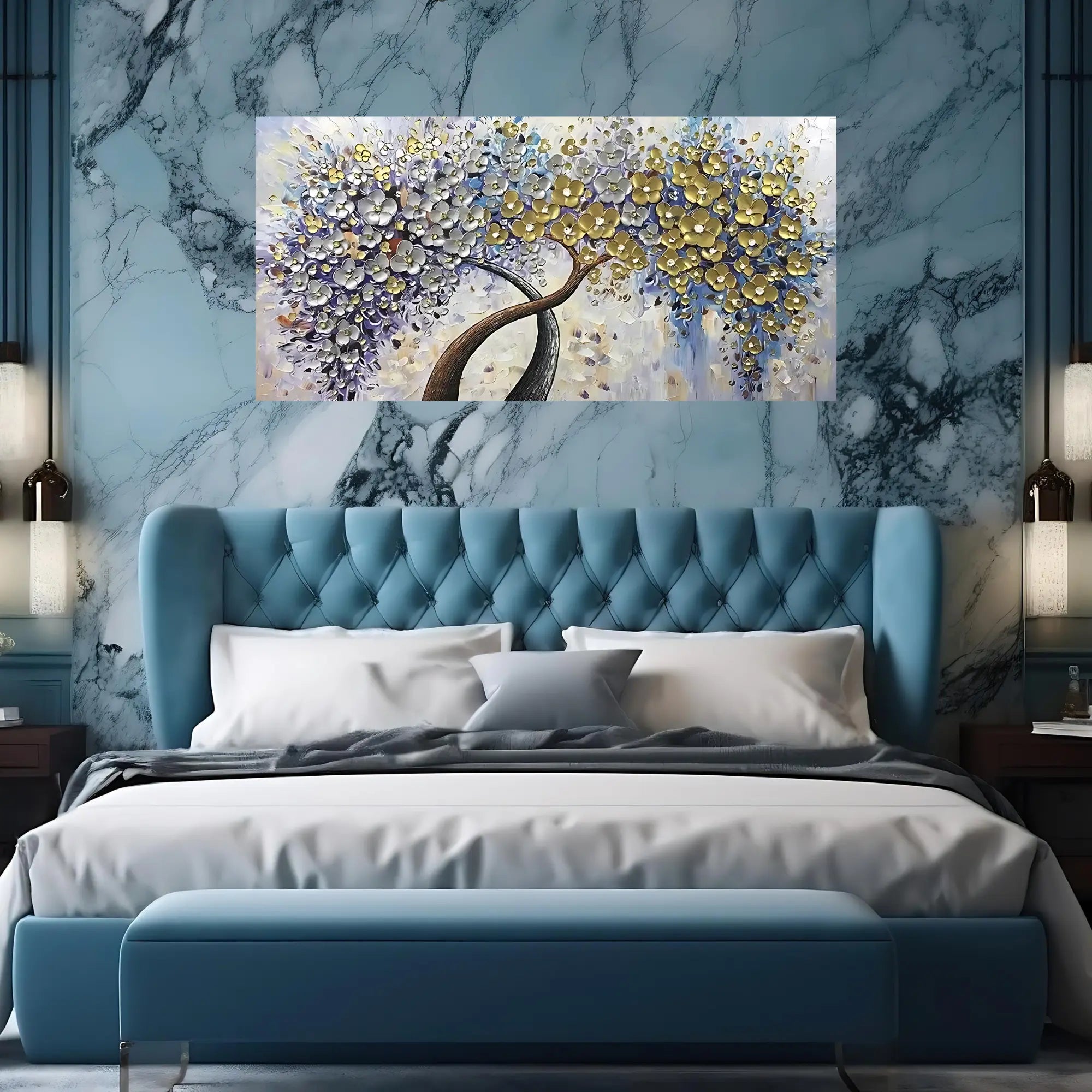 ORNATE FLORA OIL PAINTING