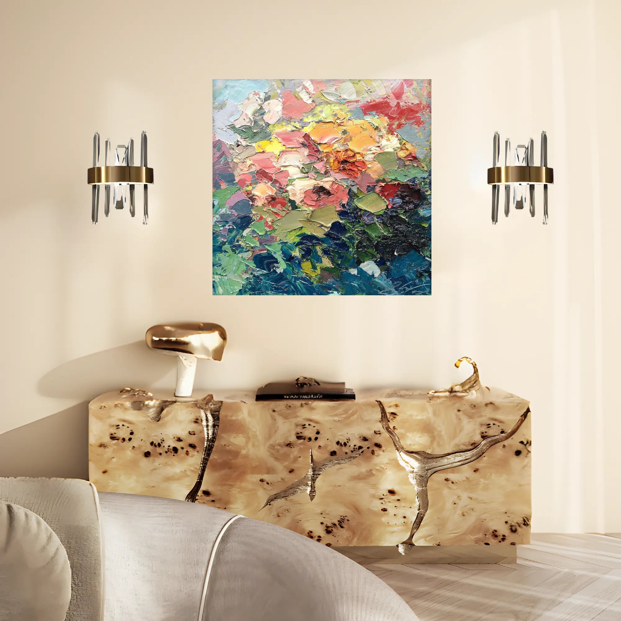 PETAL MEDLEY OIL PAINTING