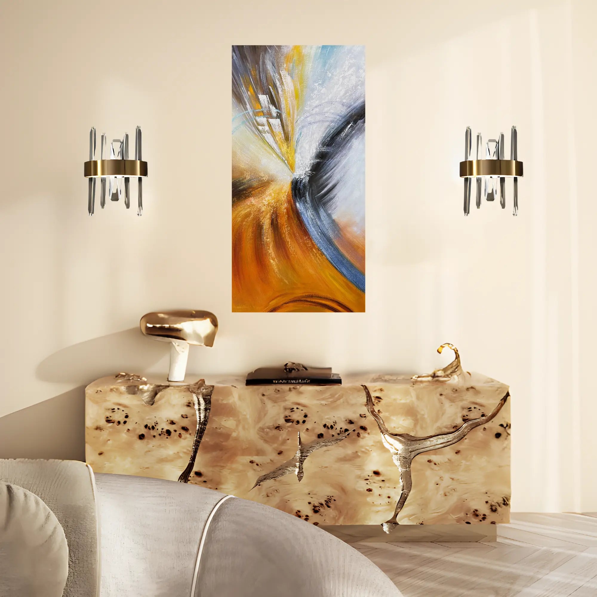 AURORA SWIRL OIL PAINTING