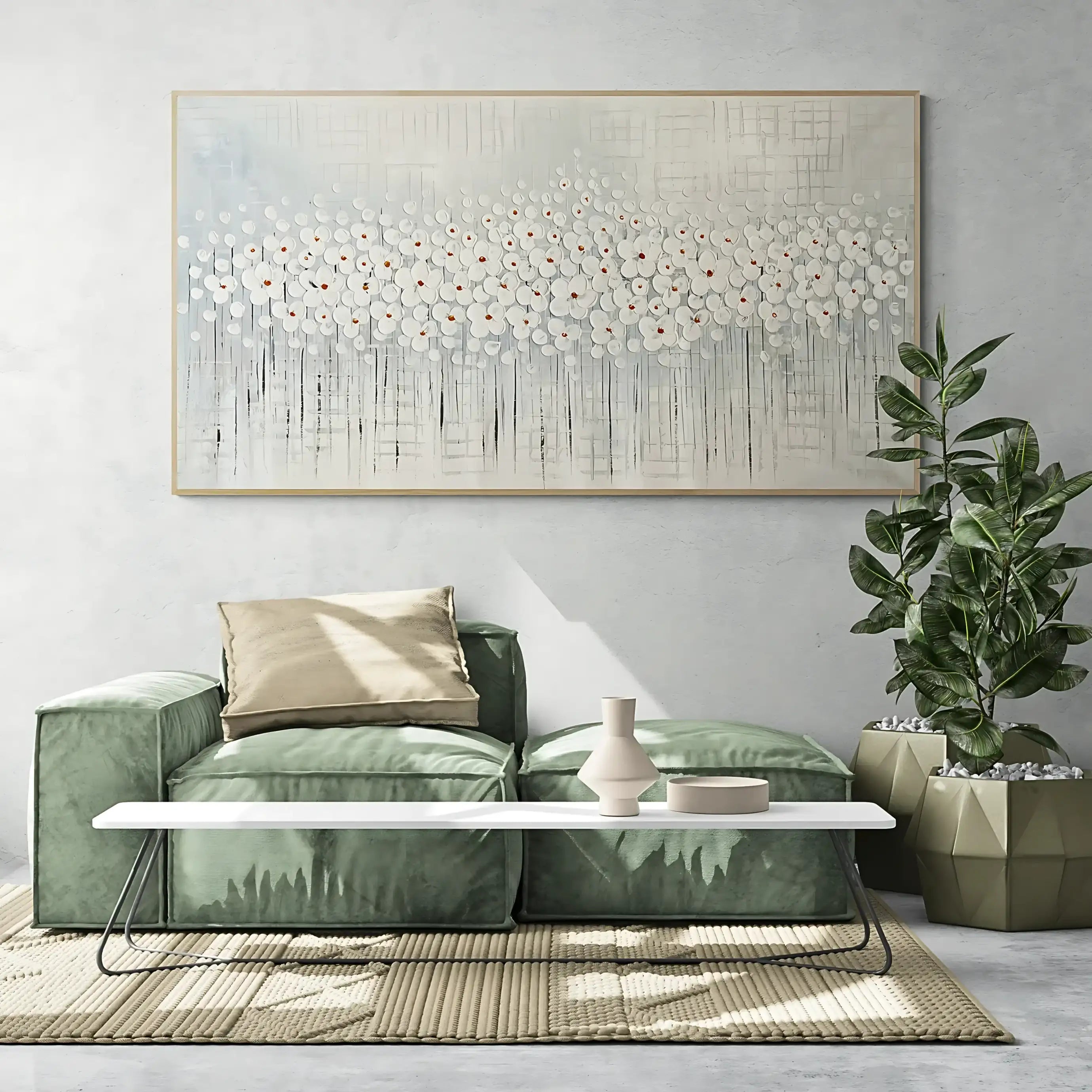 SERENE BLOSSOMS OIL PAINTING