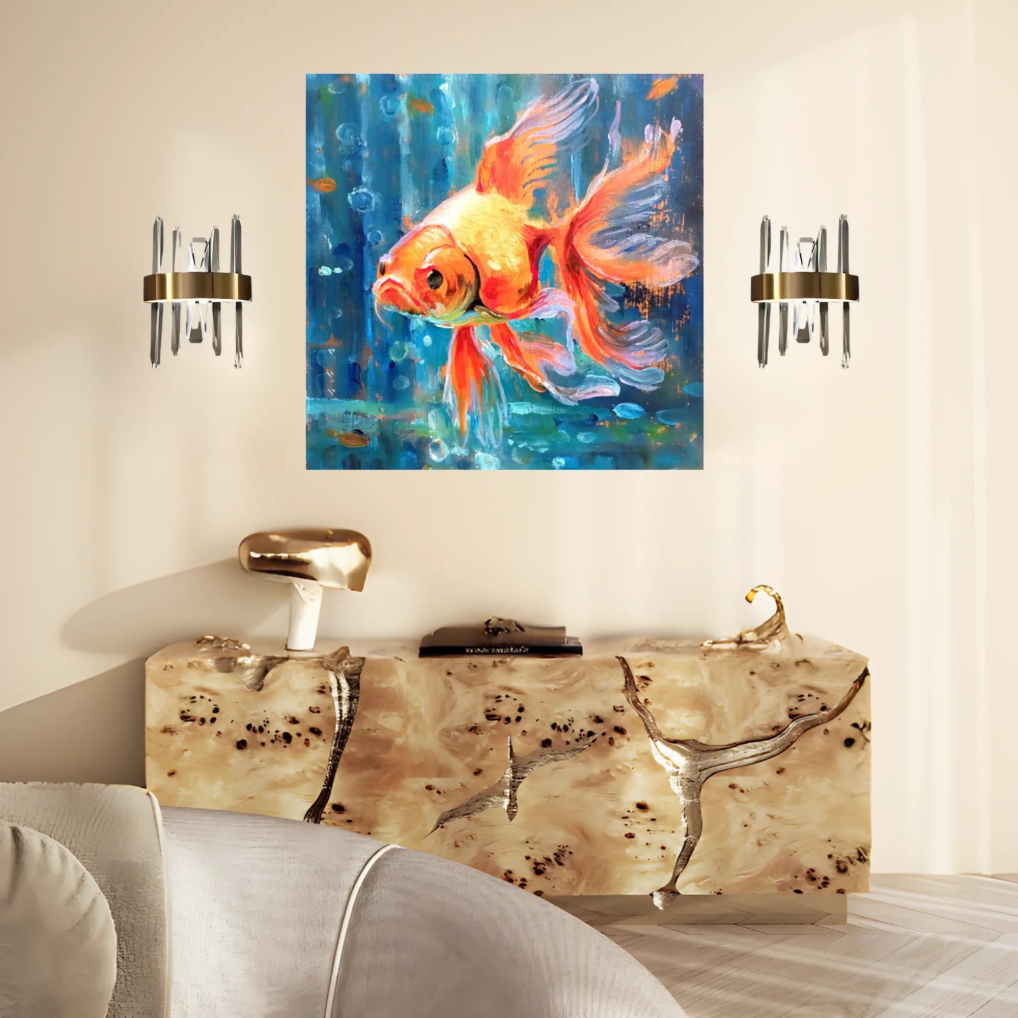 Fiery Blaze Oil Painting