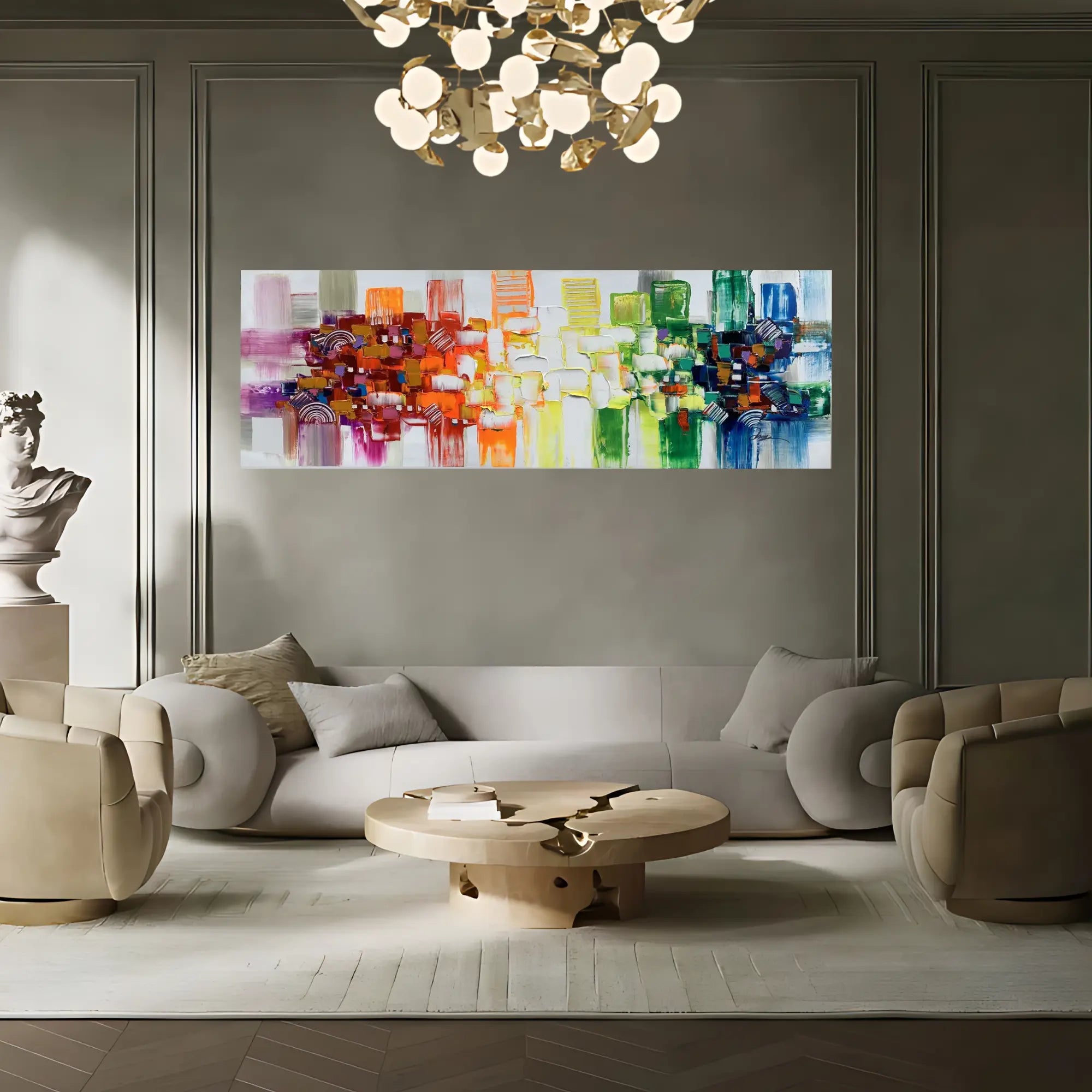 CHROMATIC GLOW OIL PAINTING