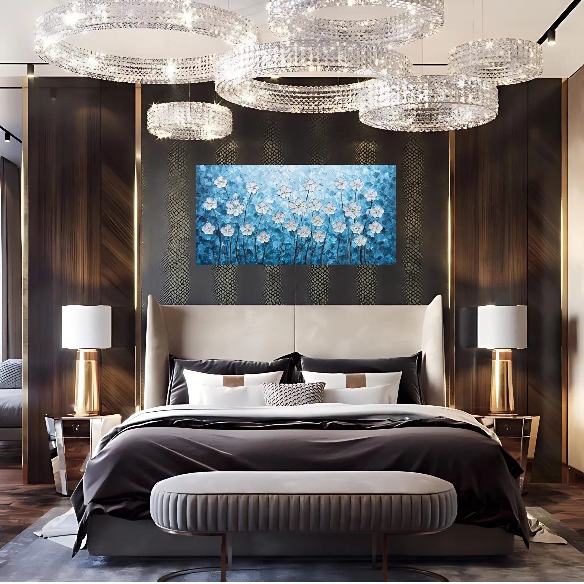 BLUEBELL SYMPHONY OIL PAINTING