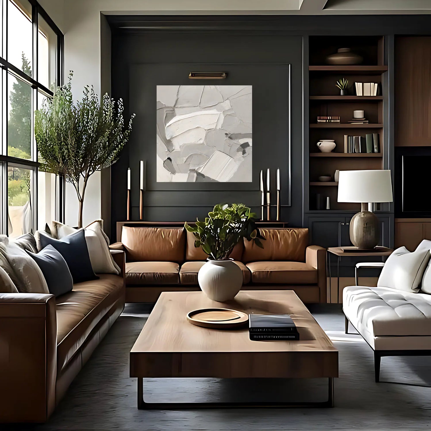 CRUMPLED CONTOURS OIL PAINTING