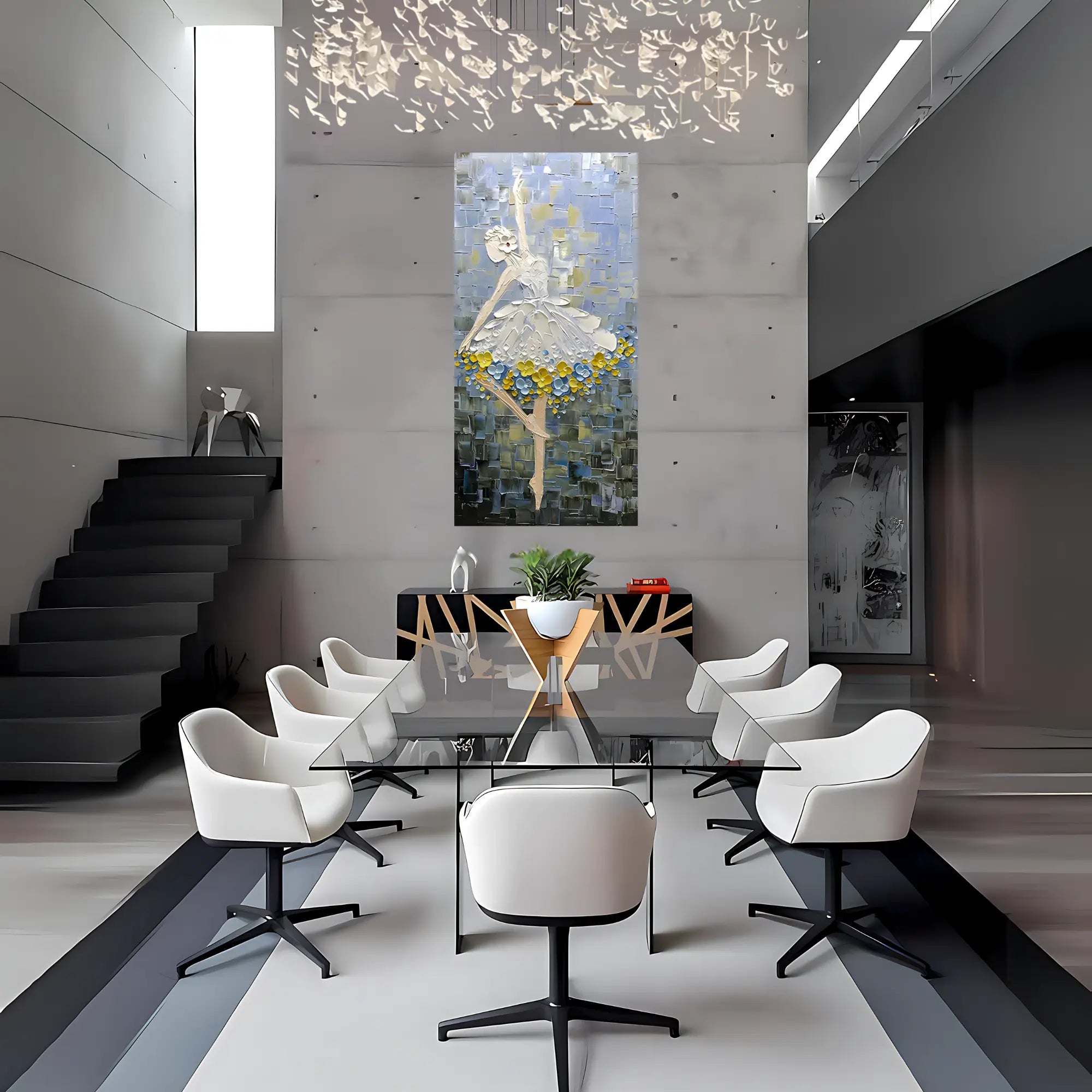 WHIMSICAL PIROUETTE OIL PAINTING