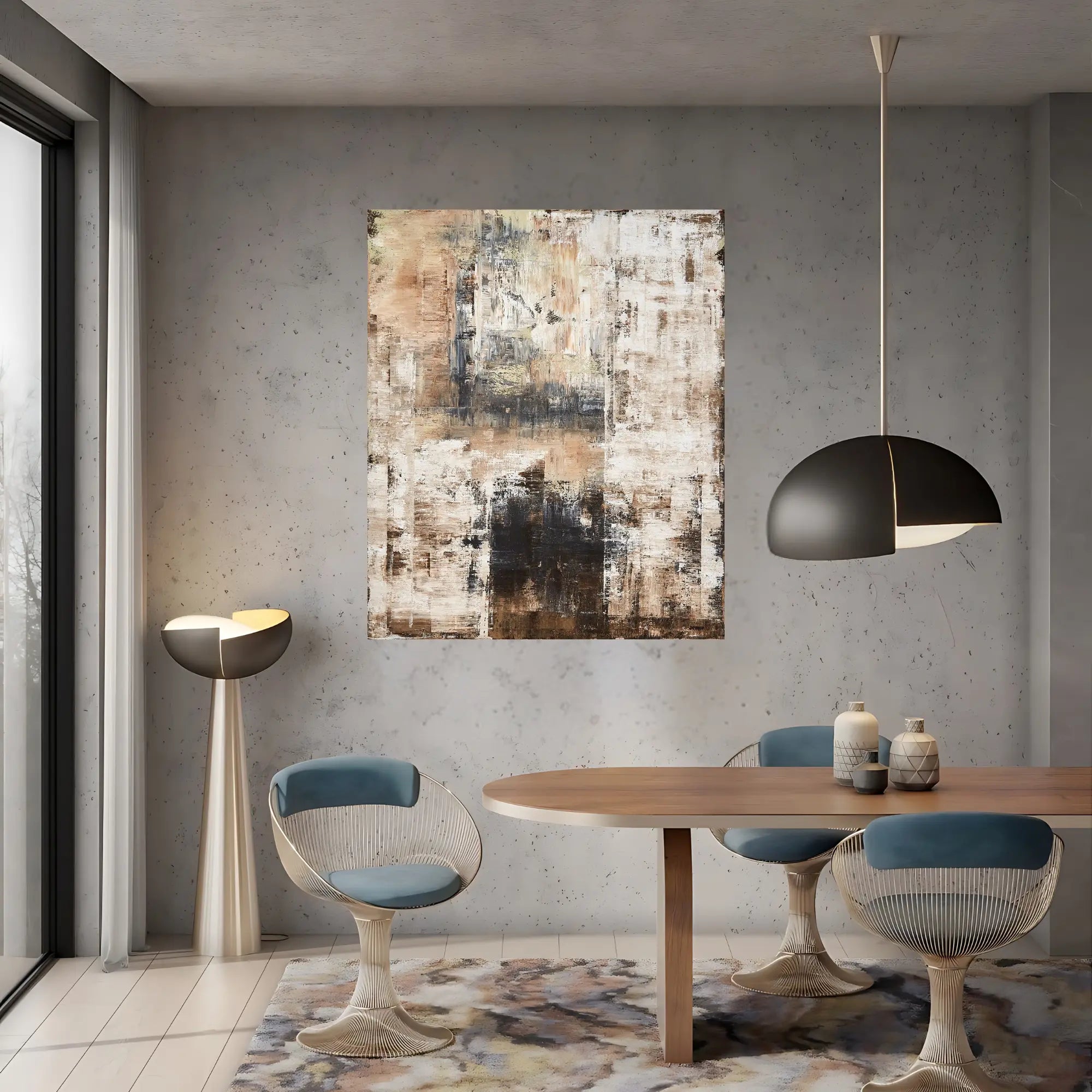 SEPIA MOSAIC OIL PAINTING