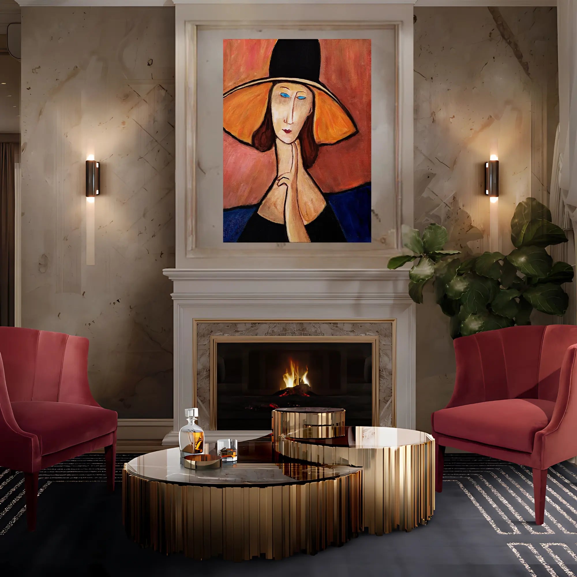 Contemplative Elegance Oil Painting