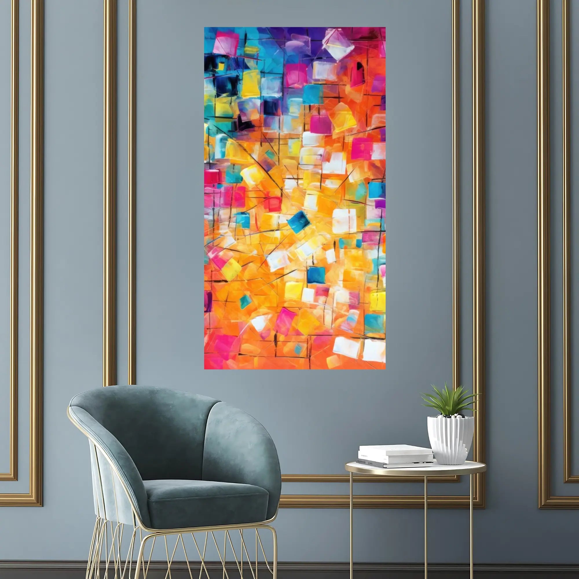 LUMINOUS PATCHWORK OIL PAINTING
