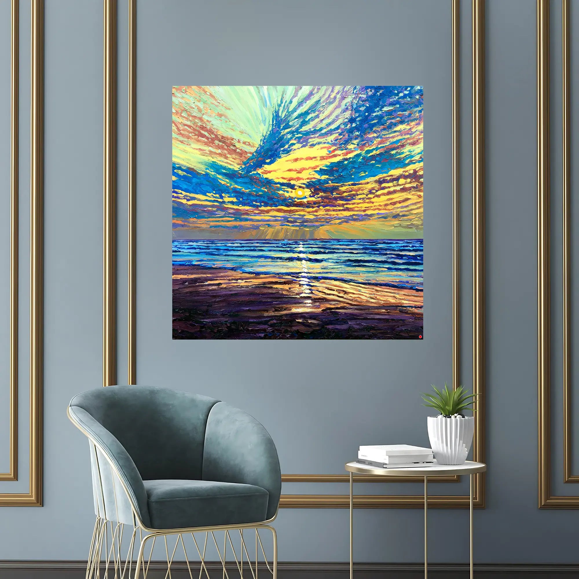 OCEANIC REFLECTIONS OIL PAINTING