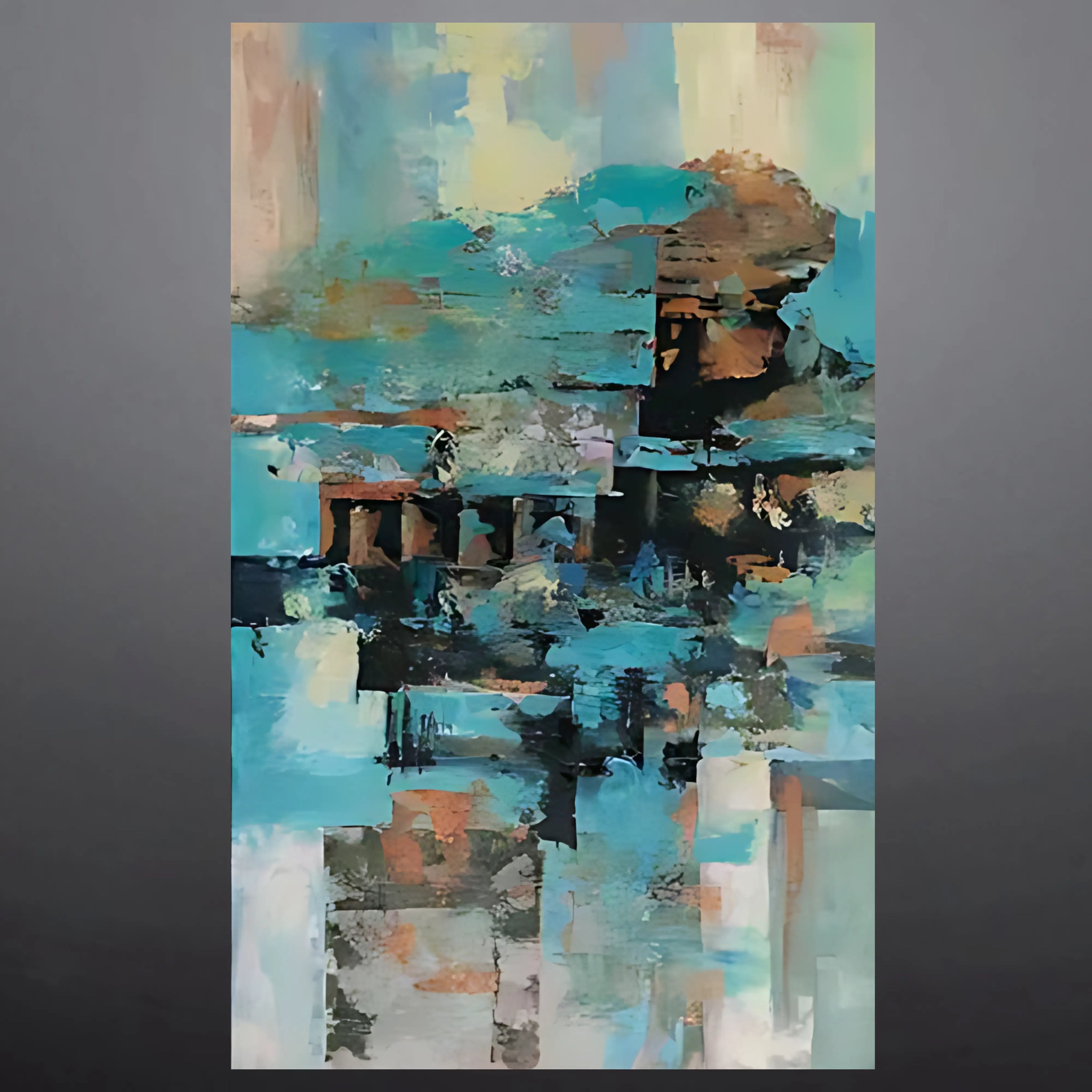 CERULEAN LAYERS OIL PAINTING