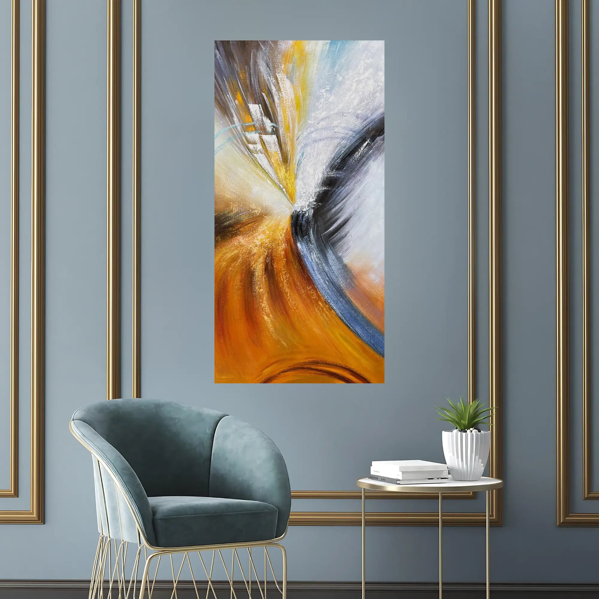 AURORA SWIRL OIL PAINTING