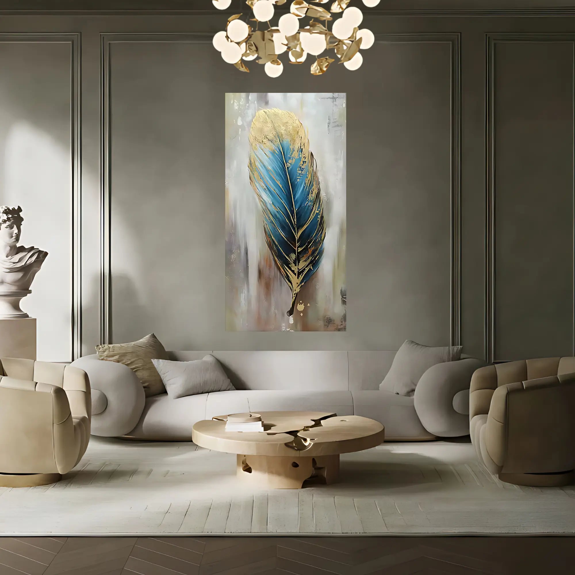 ROYAL PLUME OIL PAINTING