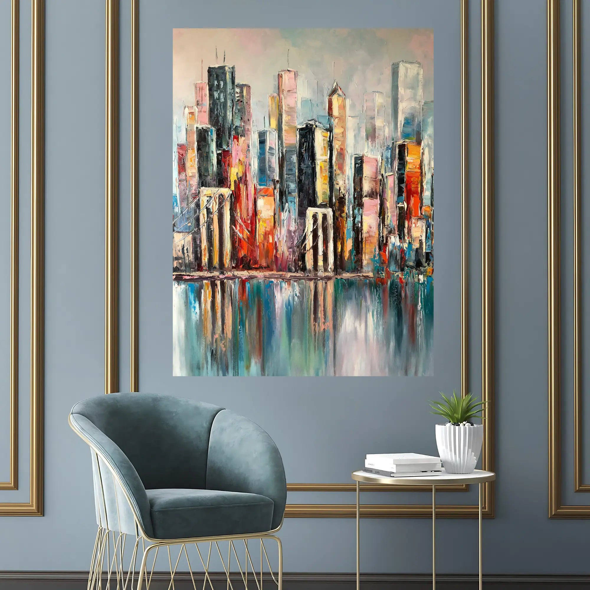 COSMOPOLITAN HUES OIL PAINTING